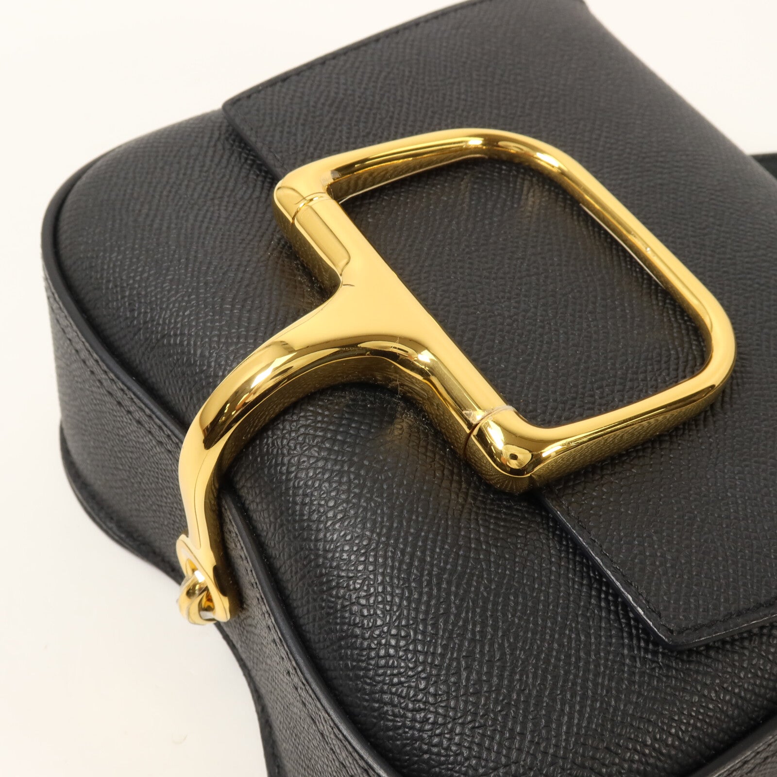 HERMES Epsom皮革Della Cavalleria Mini肩背袋Noir