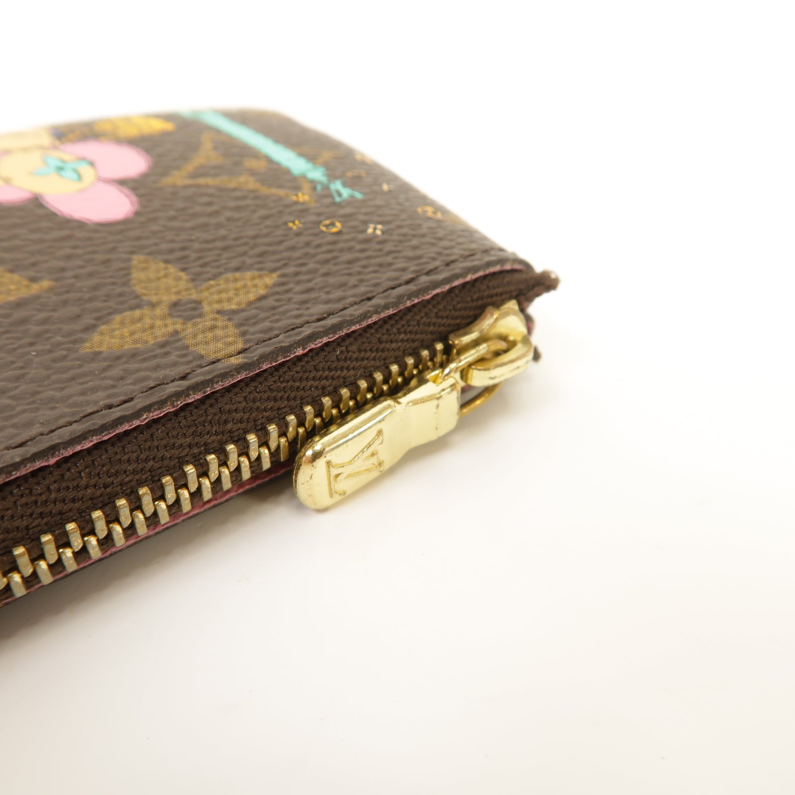 LOUIS VUITTON Monogram Coin/Key Case金扣零錢/鎖匙包啡色