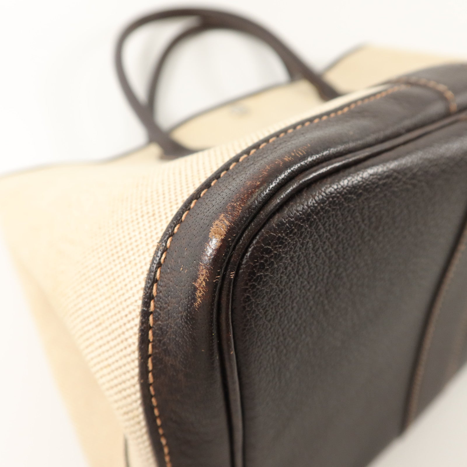 HERMES 帆布Garden Party PM手挽袋Ebene