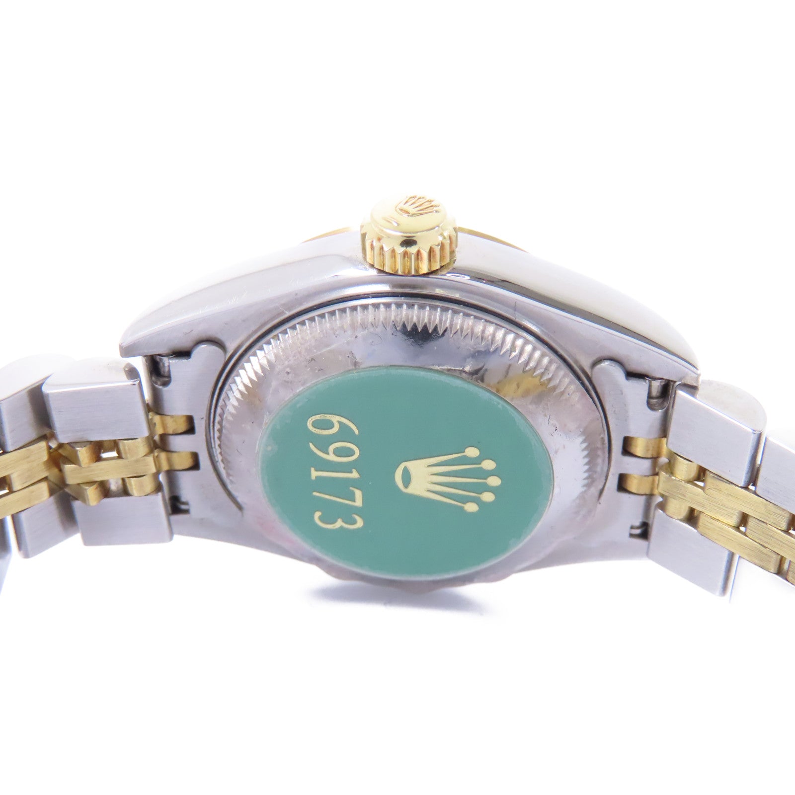 ROLEX Datejust 26mm 18K黃金/不鏽鋼/鑽石手錶自動機芯銀色