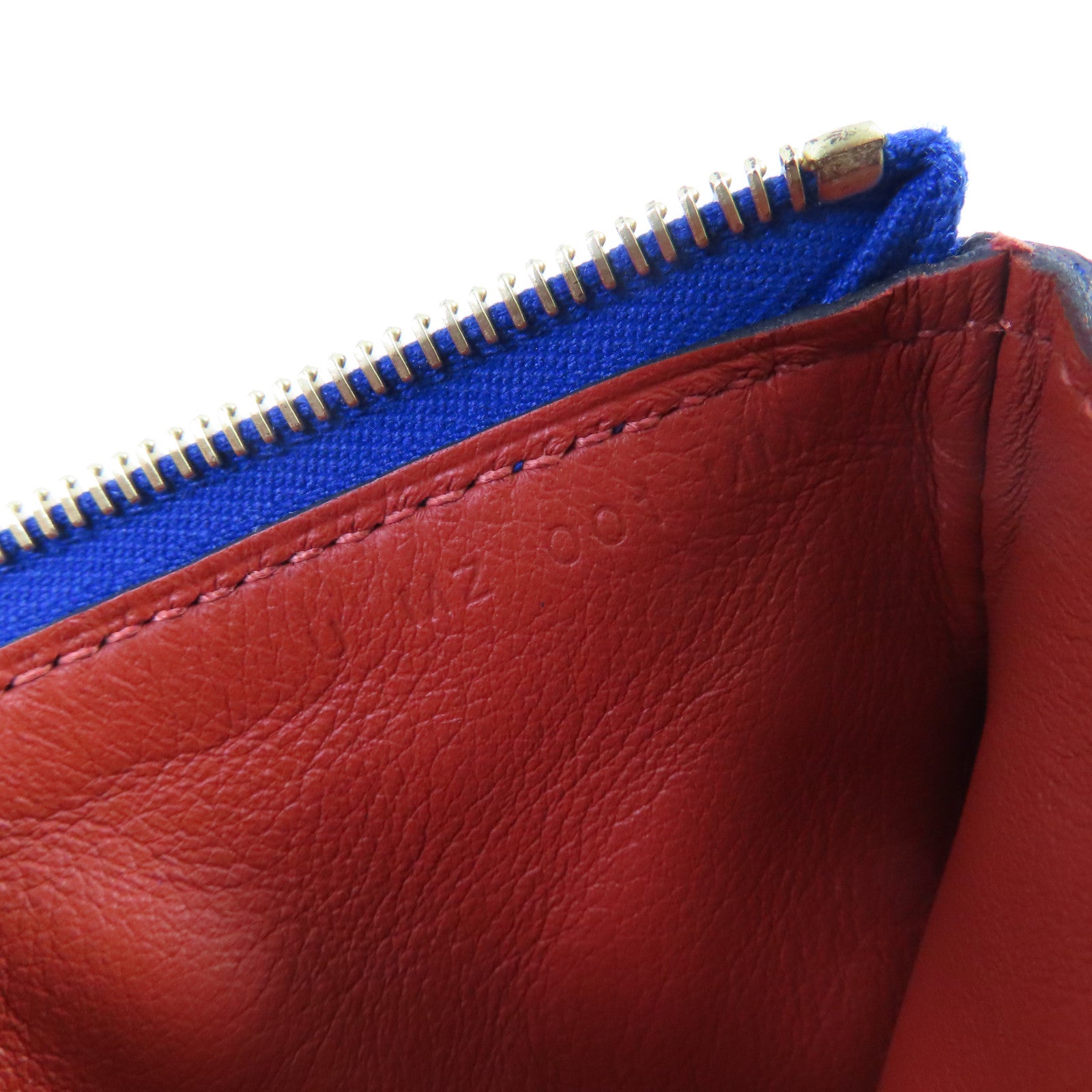 HERMES Evercolor皮革Atout I4 Pouch Card Holder金扣卡套Bleu Electrique