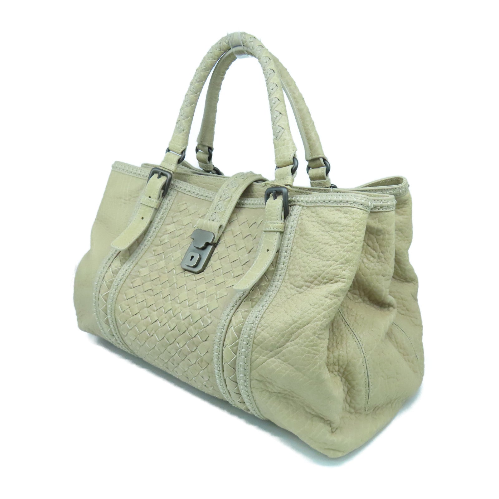 BOTTEGA VENETA 【激減優惠】皮革Handbag銀扣手挽袋粉紅色