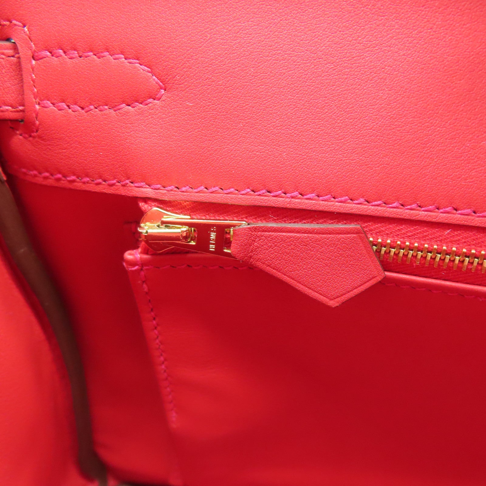 HERMES 【激減優惠】Veau Swift皮革Birkin 25金扣手挽袋愛心紅色