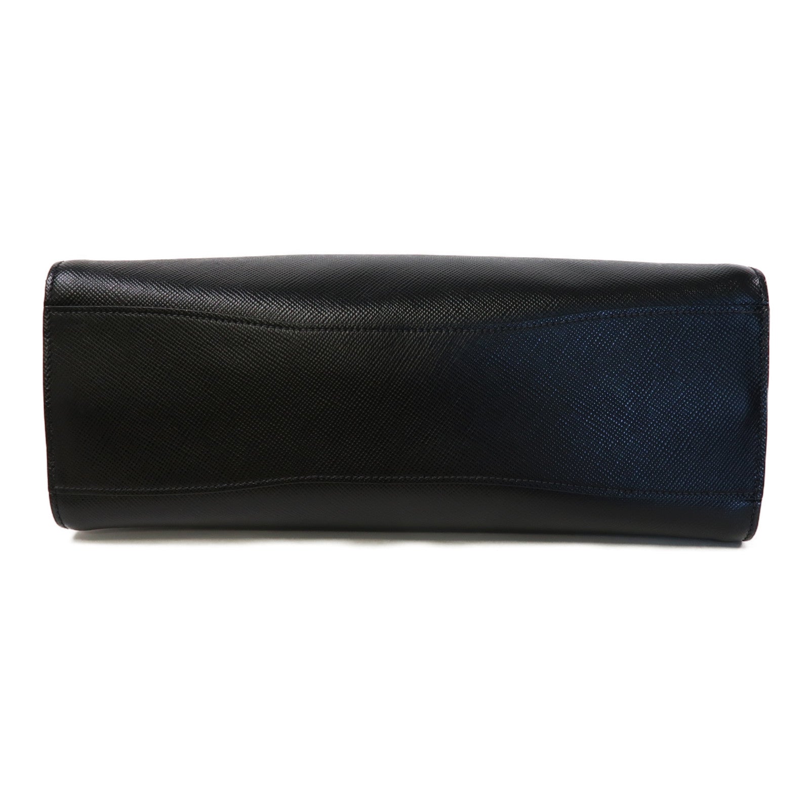 PRADA 牛皮皮革Shoulder Bag金扣手挽肩背兩用袋黑色