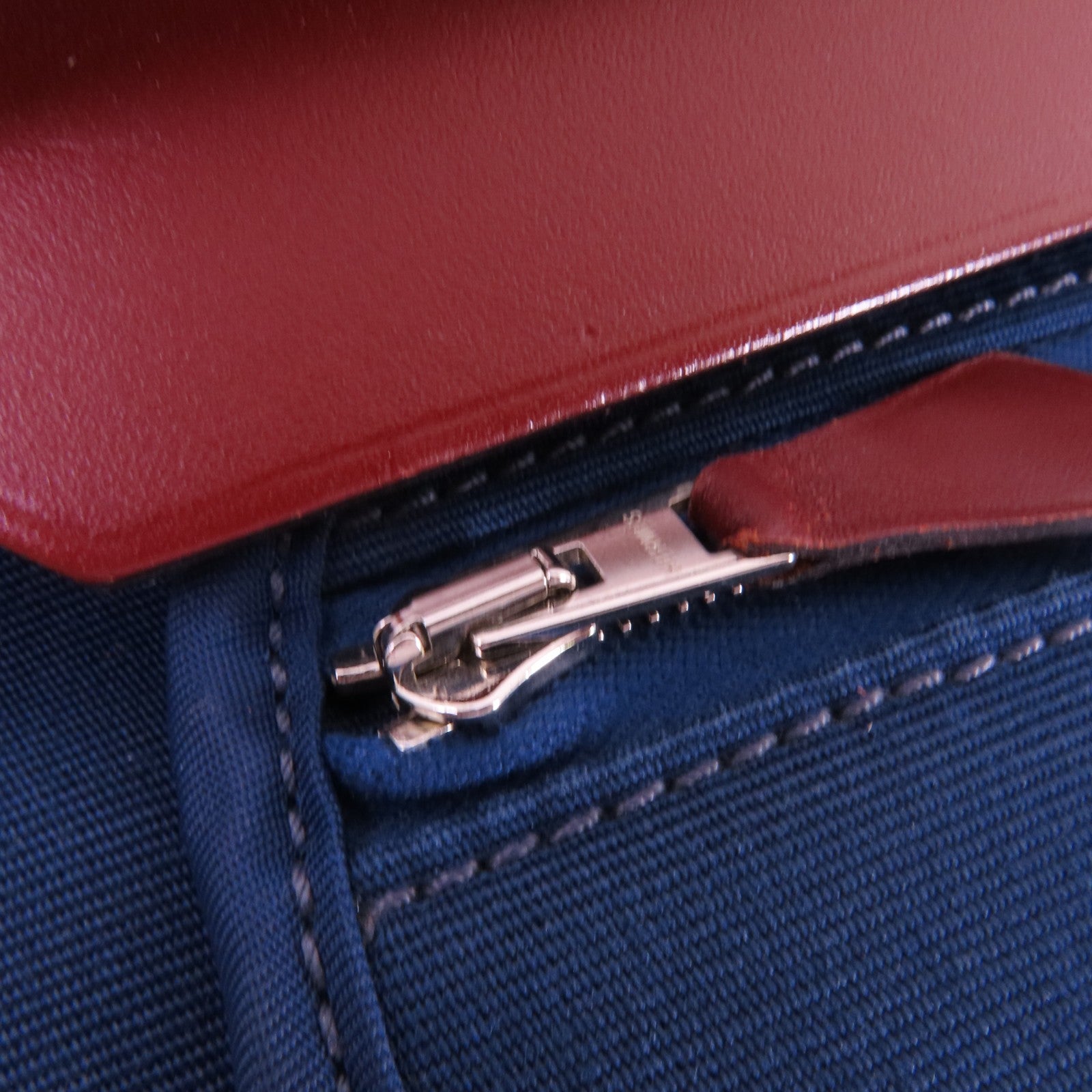 HERMES 帆布Herbag PM銀扣手挽肩背兩用袋
