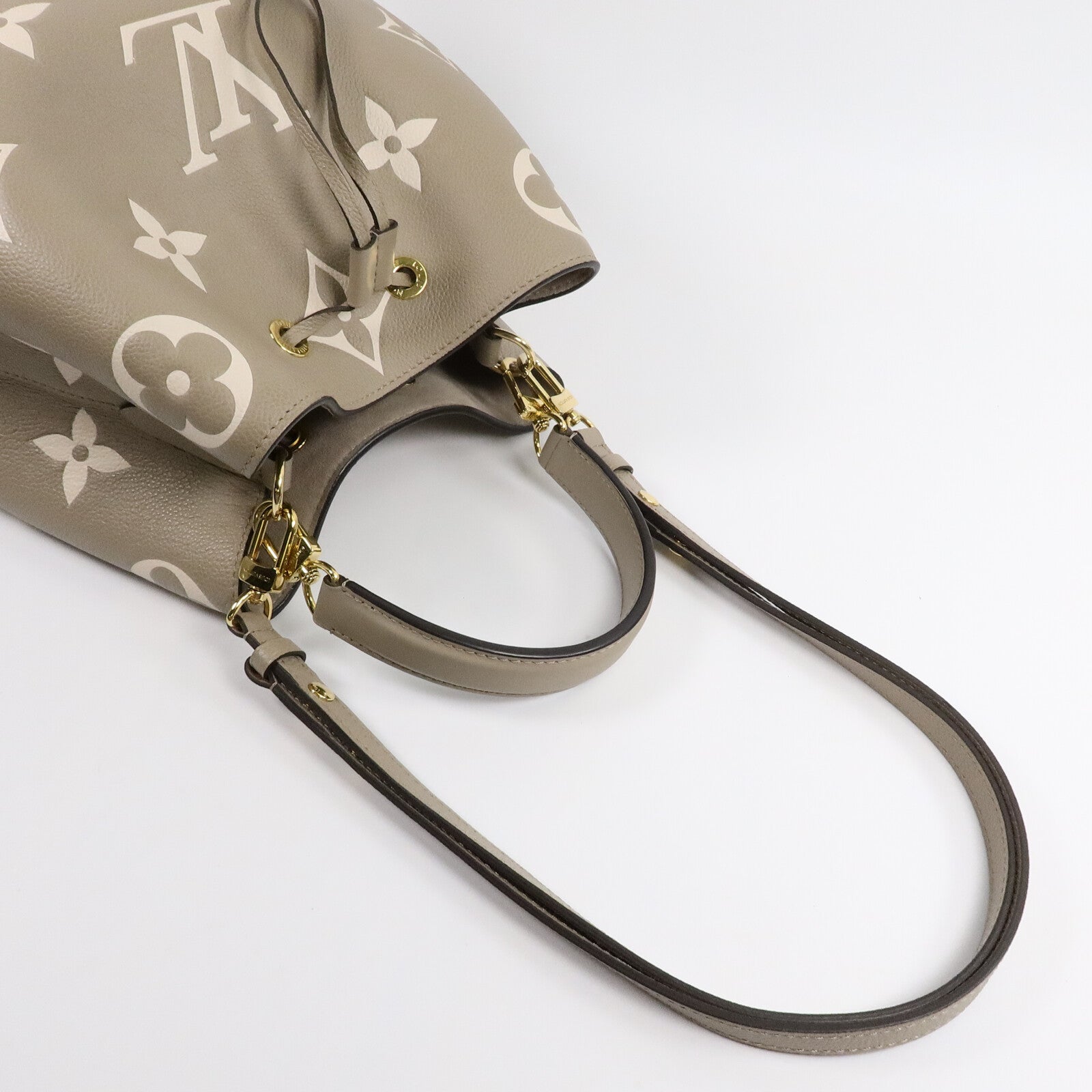 LOUIS VUITTON Monogram Empreinte Neo Noe MM金扣手挽肩背兩用袋