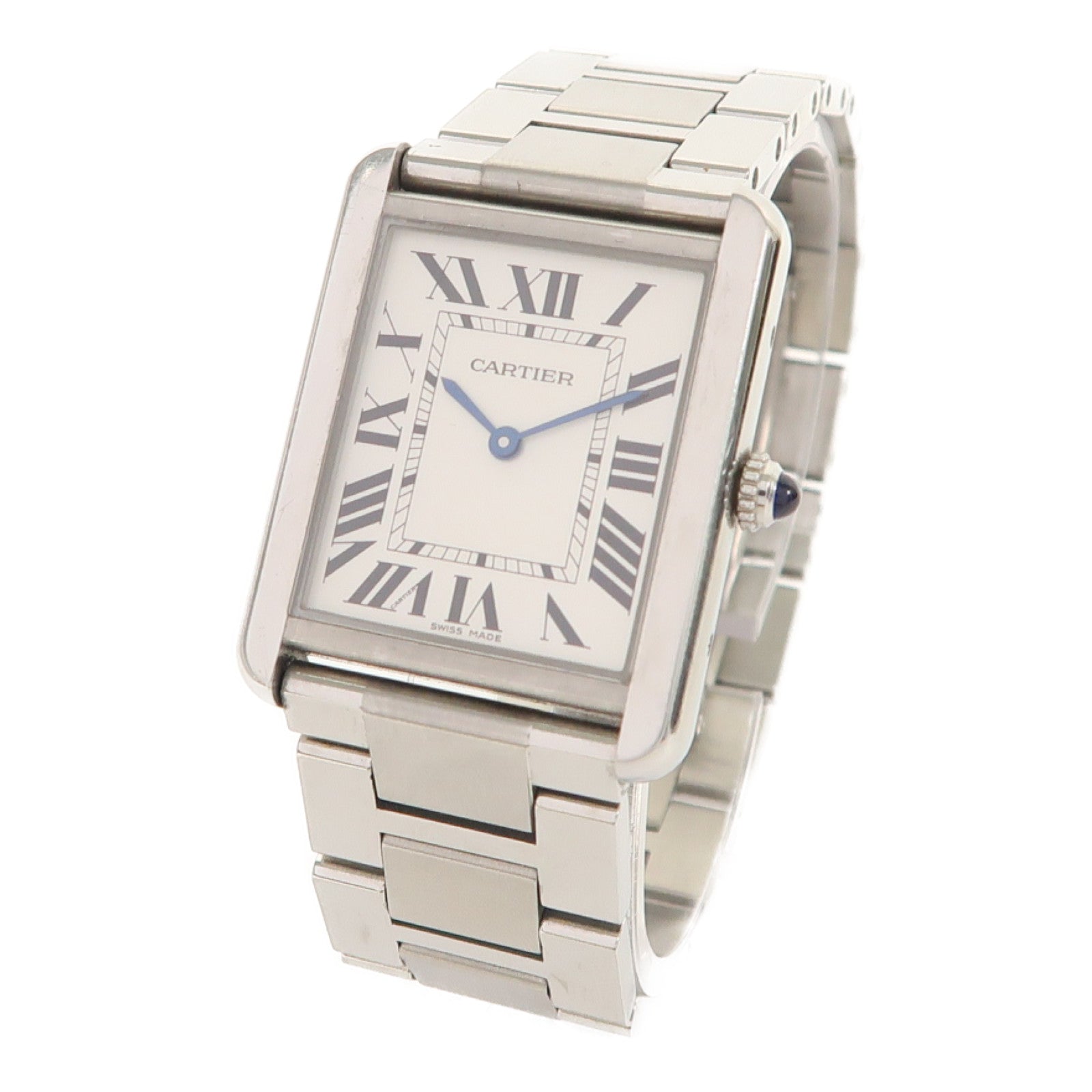 CARTIER Tank Solo不鏽鋼手錶石英機芯白色