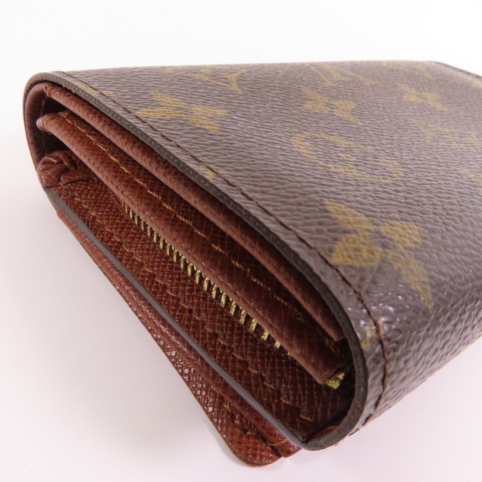 LOUIS VUITTON Monogram Porte Monnaie Wallet金扣短錢包