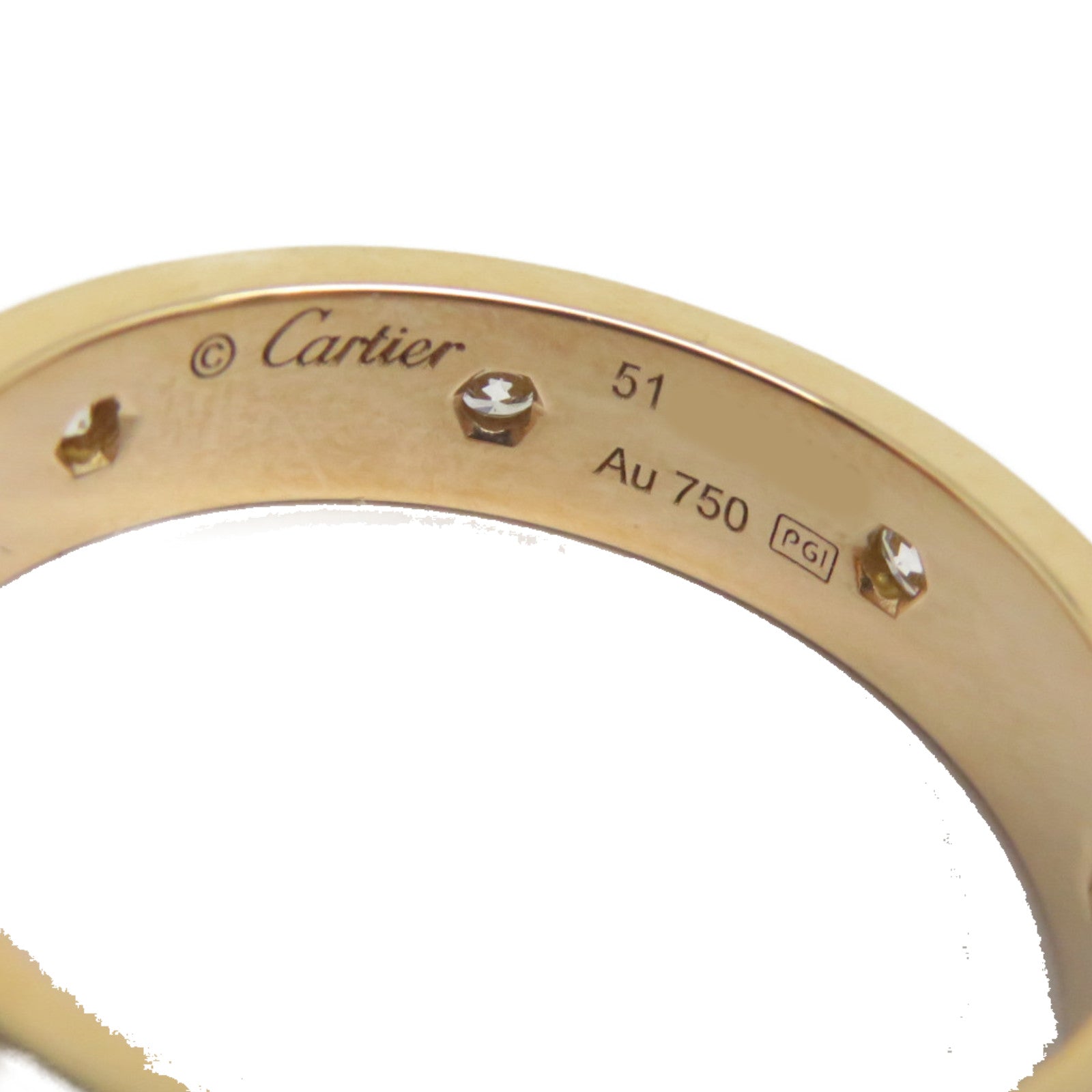 CARTIER 【激減優惠】18K玫瑰金Love Wedding Ring鑽石戒指Cartier#51/US#5.75
