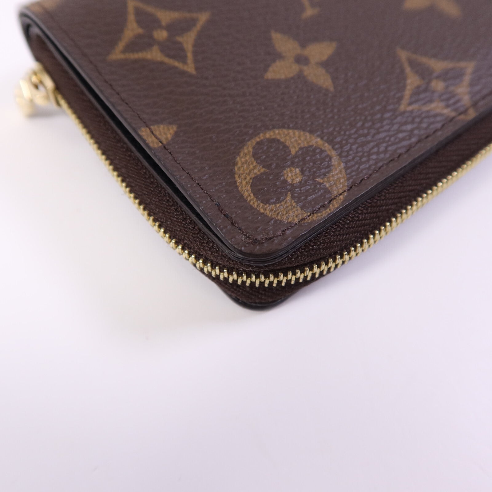 LOUIS VUITTON Monogram Reverse Lou Wallet金扣錢包