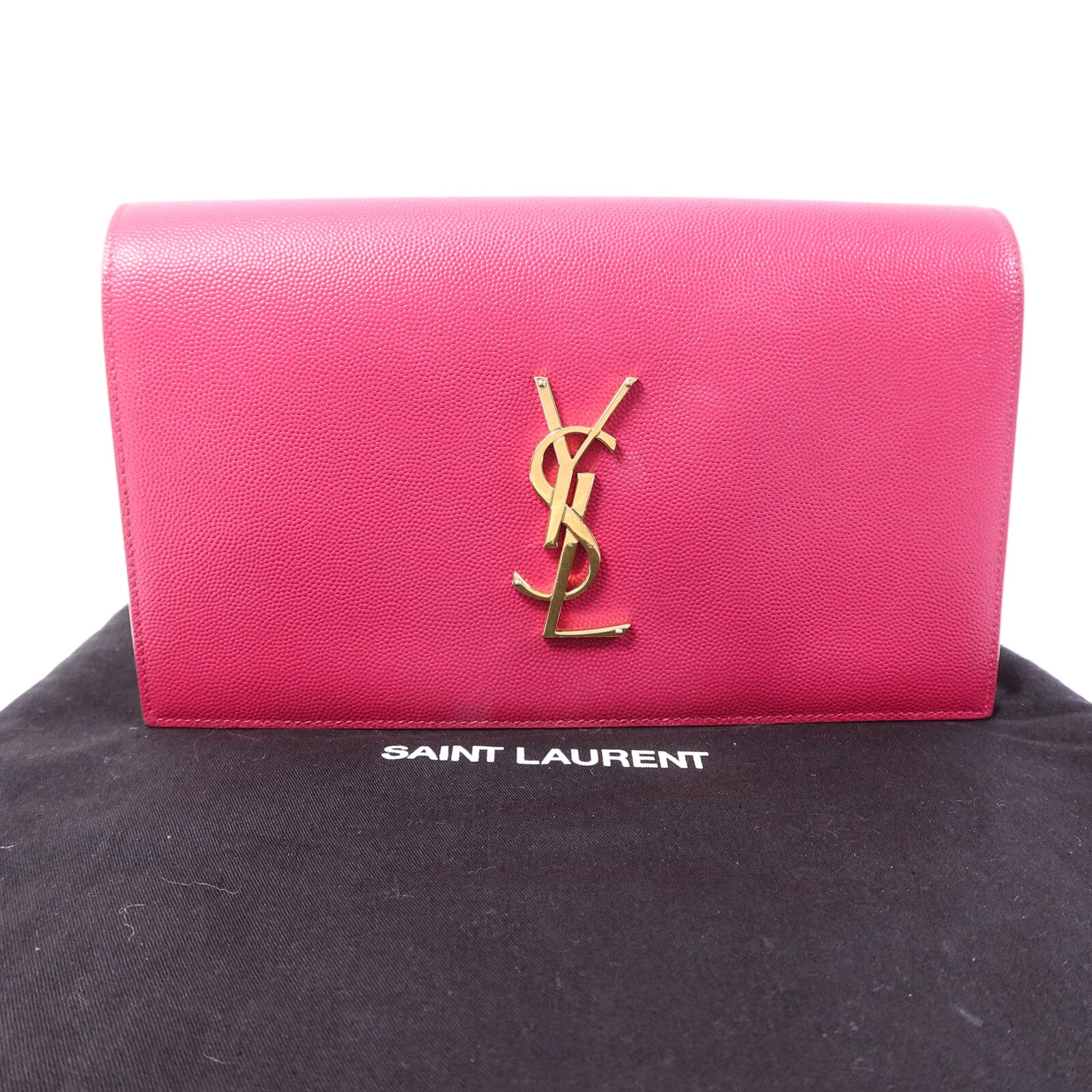 SAINT LAURENT 牛皮皮革Cassandre Clutch手拿包