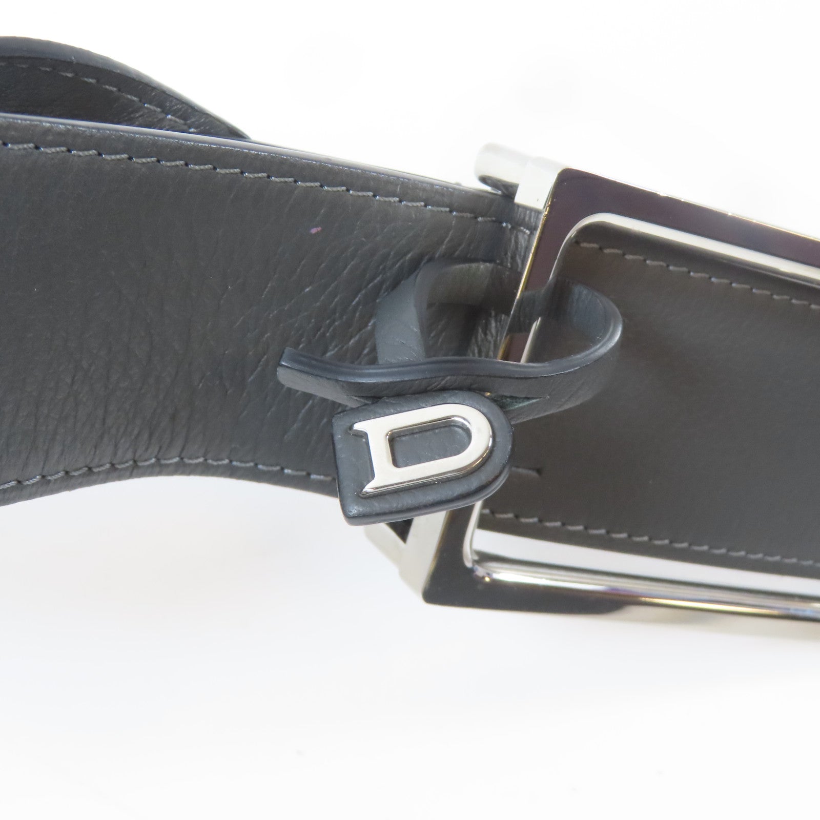 Delvaux 牛皮皮革Shoulder Bag銀扣肩背袋灰色