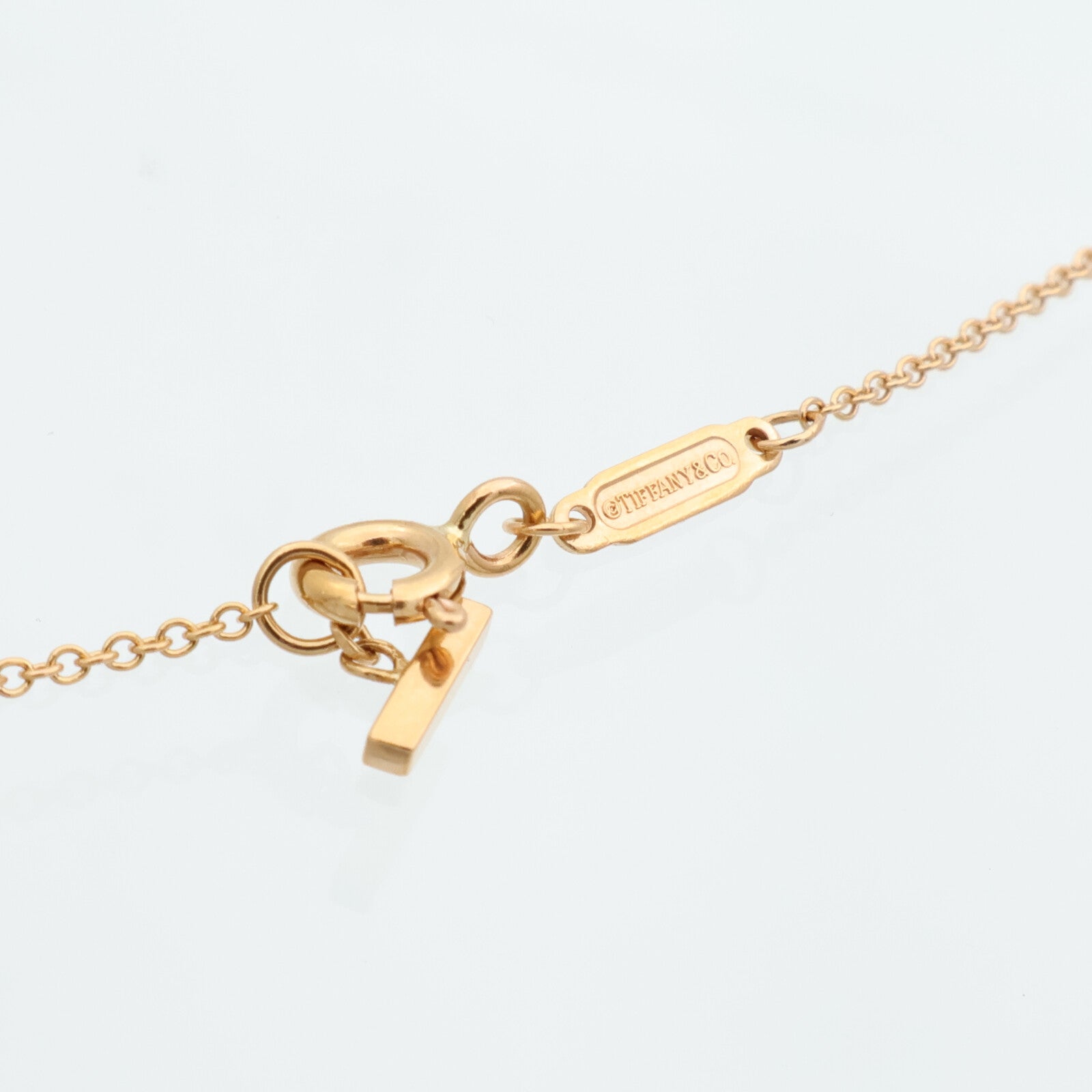 TIFFANY＆CO 18K玫瑰金T-Smile Necklace項鍊