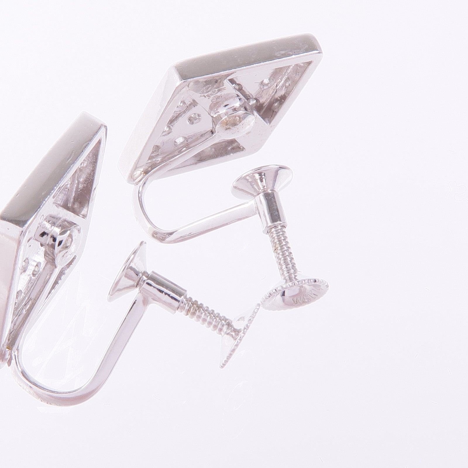 JEWELRY 14K白金Diamond Earrings鑽石耳環