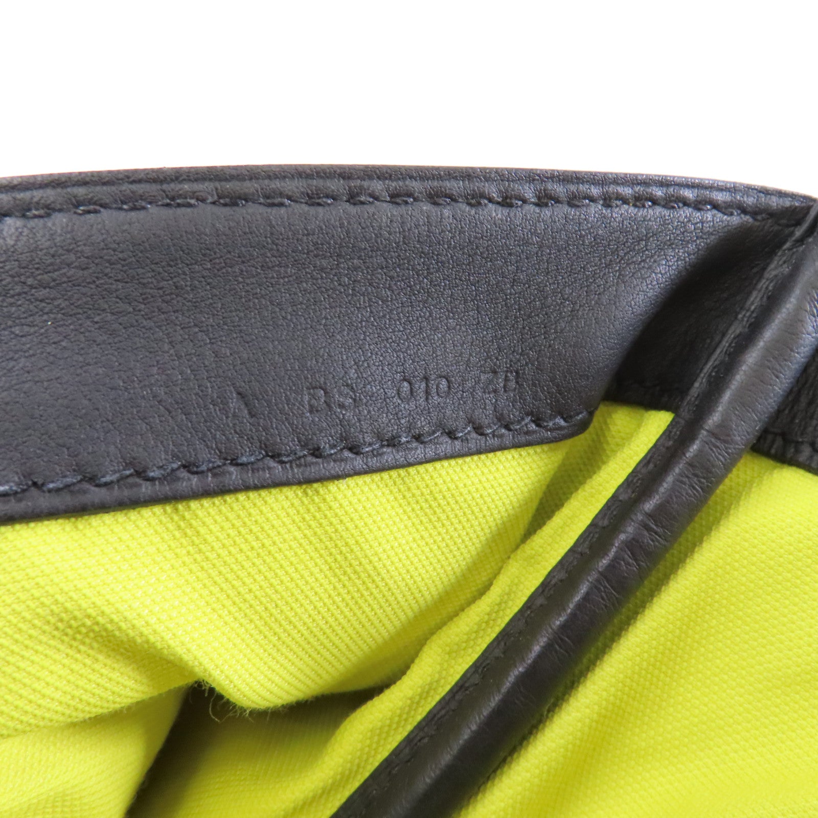 HERMES Taurillon Cristobal皮革Cityslide Messenger Bag銀扣斜挎包Plomb/Noir/Lime黑色/黃色