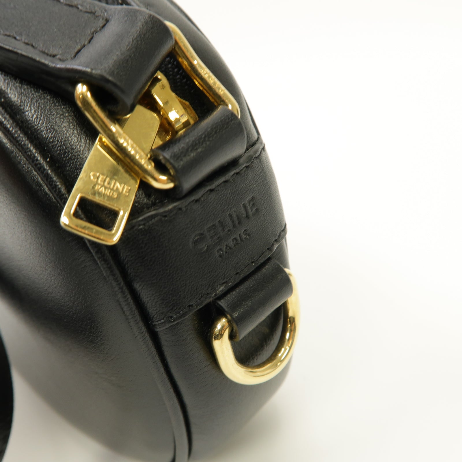 CELINE 【激減優惠】牛皮皮革Shoulder Bag金扣肩背袋黑色