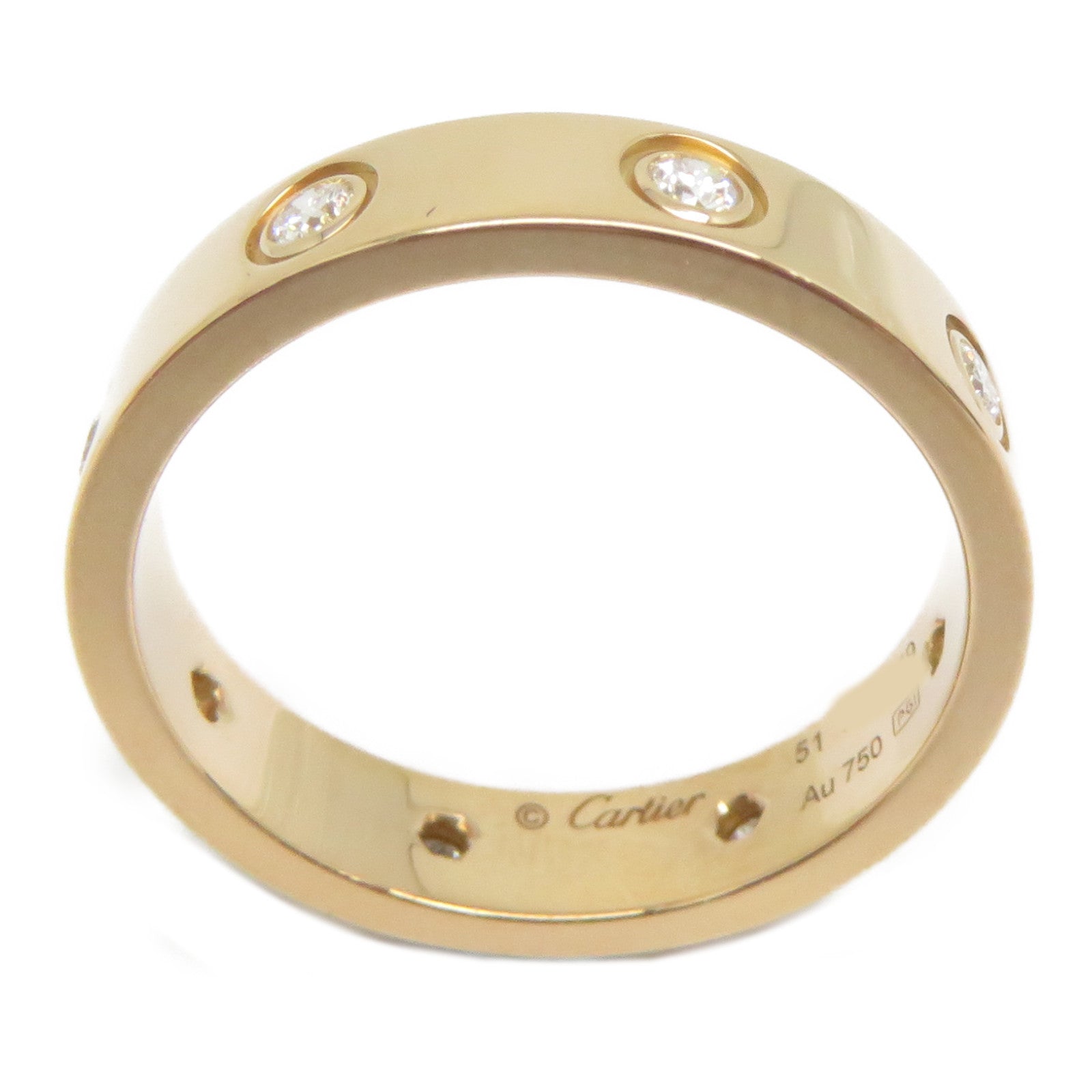 CARTIER 【激減優惠】18K玫瑰金Love Wedding Ring鑽石戒指Cartier#51/US#5.75