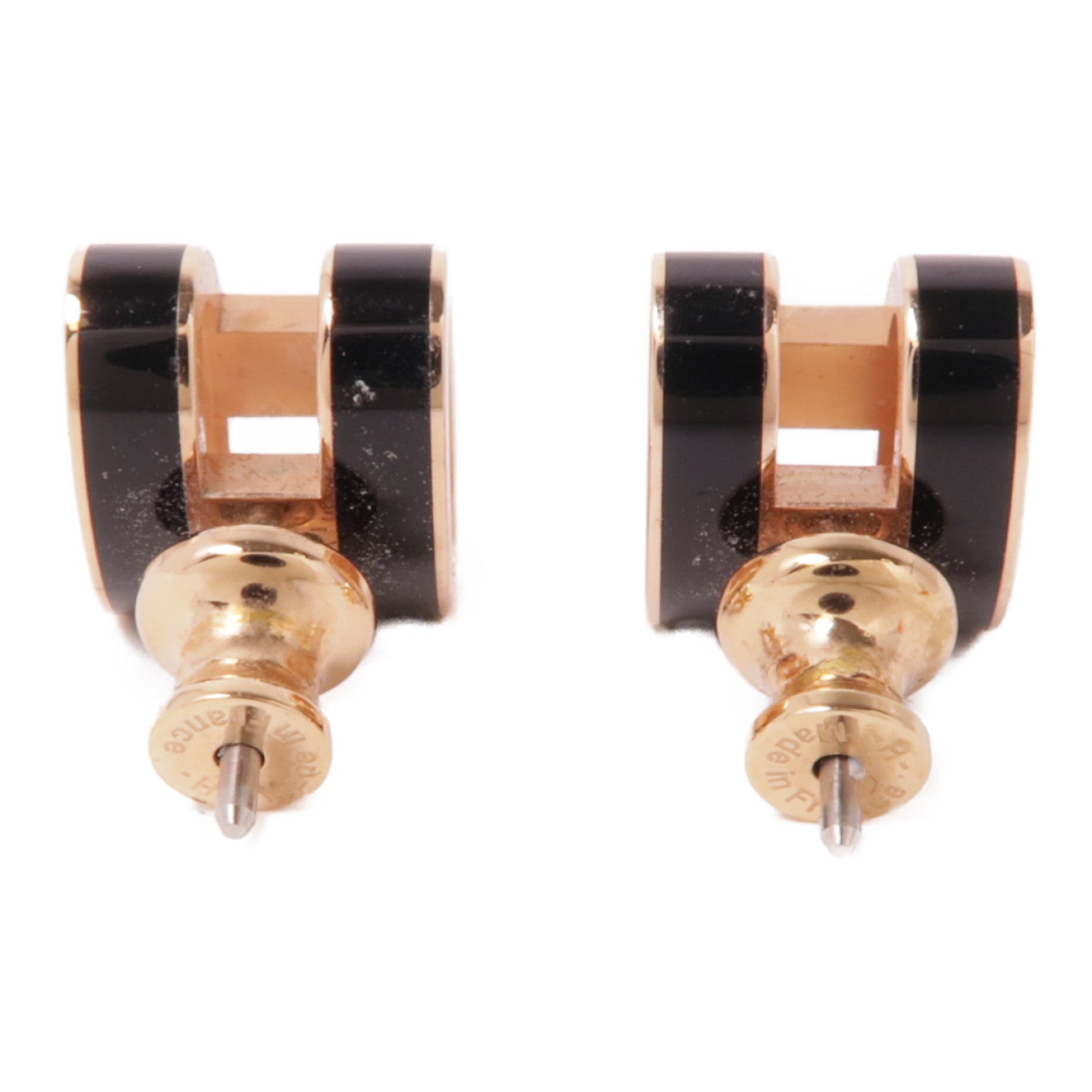 HERMES 金屬Pop H Earrings耳環Noir