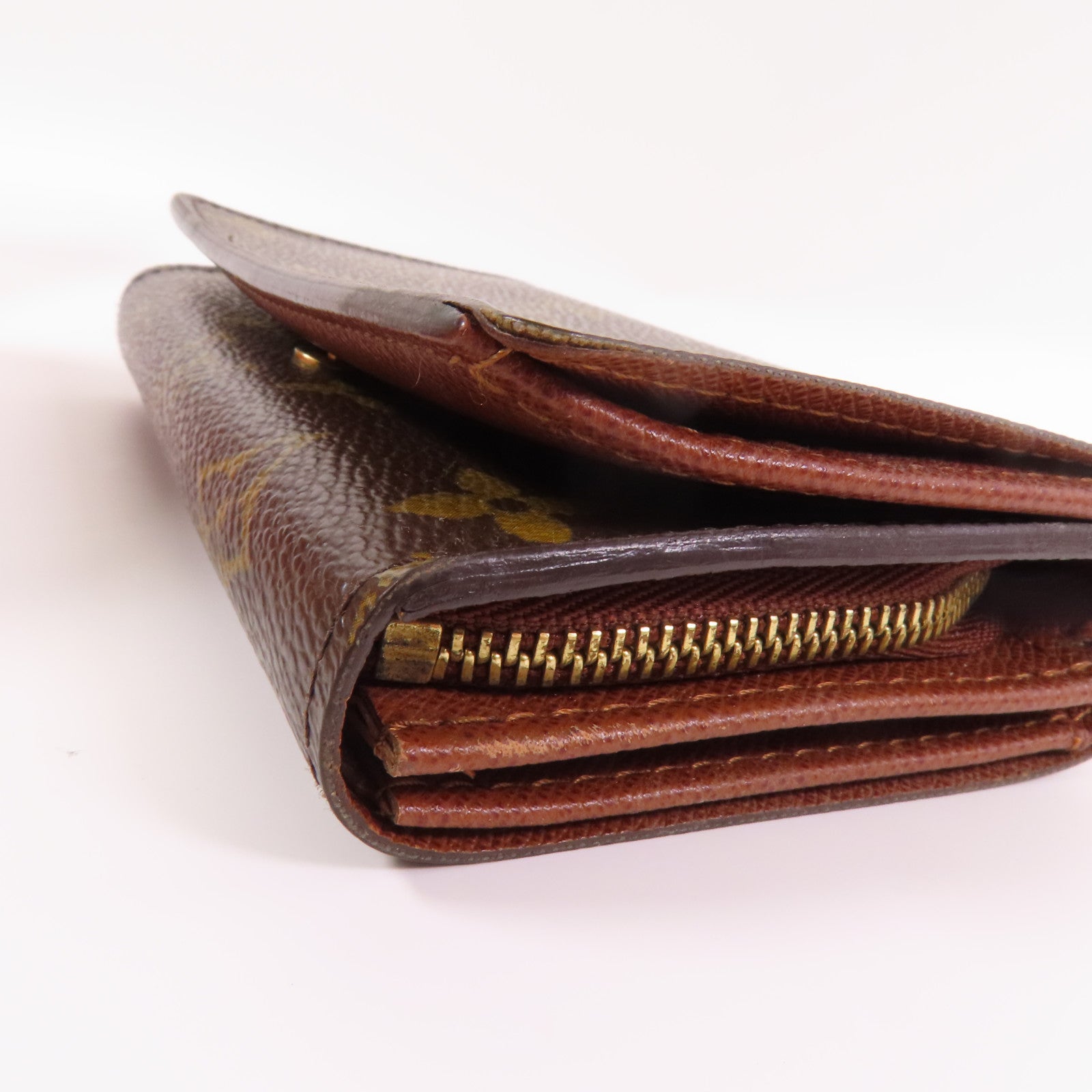 LOUIS VUITTON Monogram Porte Monnaie Wallet金扣短錢包