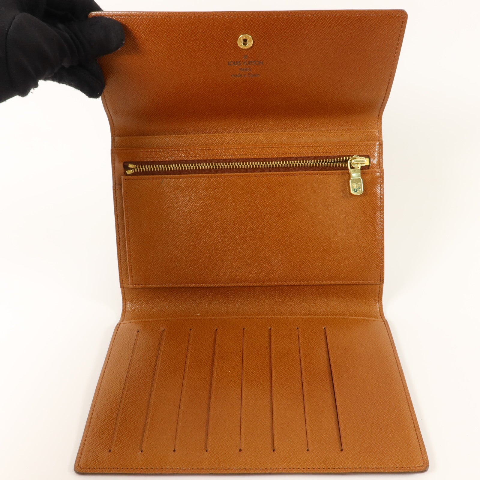 LOUIS VUITTON Monogram Pochette Passport金扣長錢包