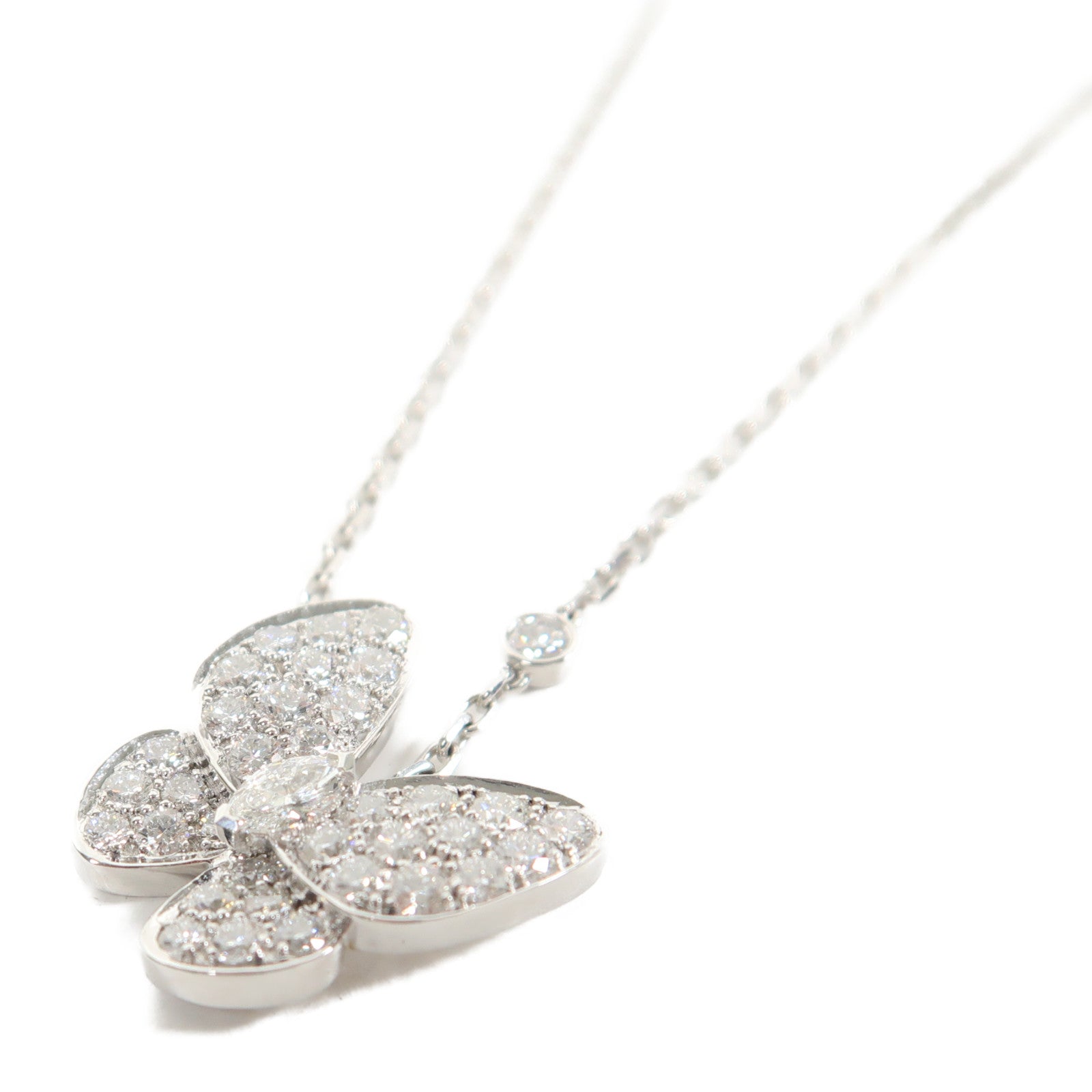 Van Cleef & Arpels 【激減優惠】18K白金Two Butterfly Necklace項鏈