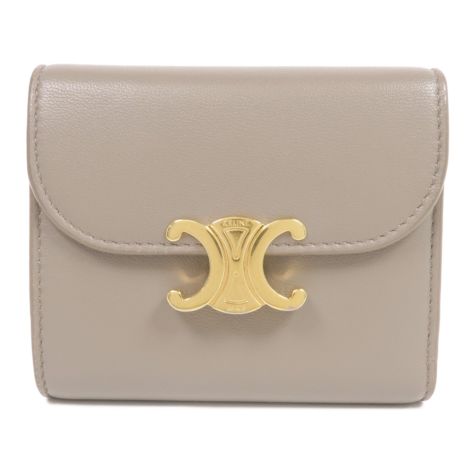 CELINE 牛皮皮革Wallet金扣錢包