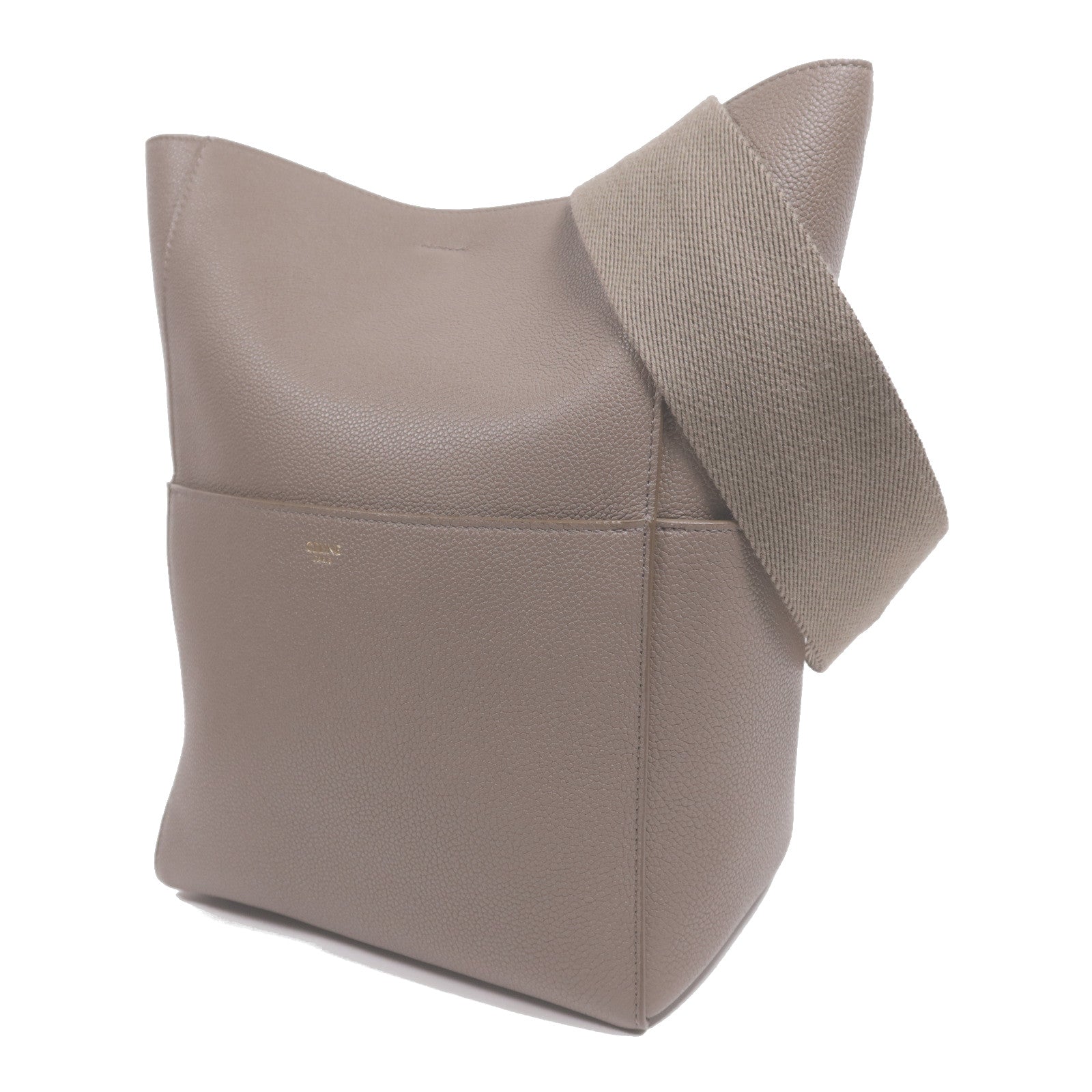 CELINE 牛皮皮革Sangle Bucket金扣肩背袋
