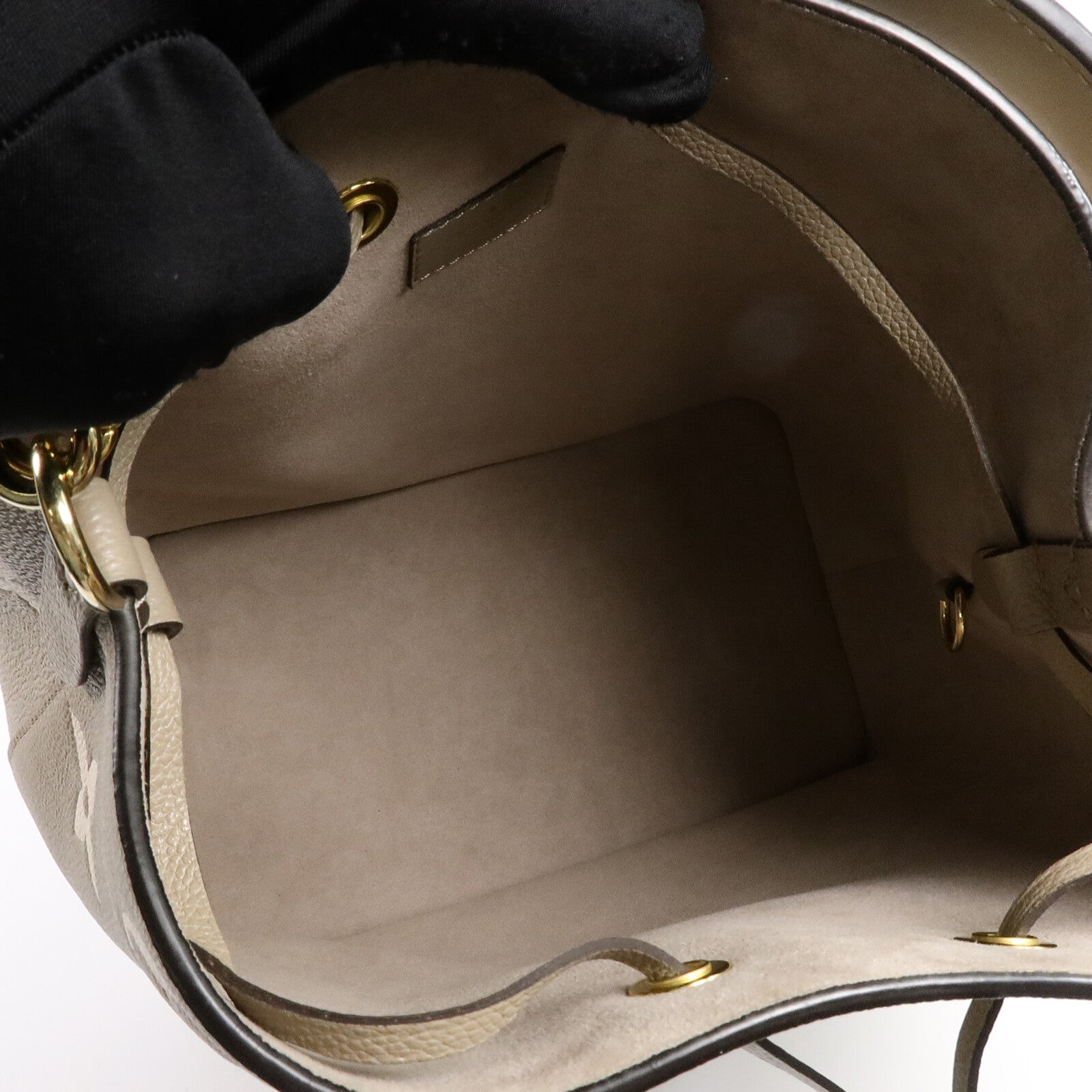 LOUIS VUITTON Monogram Empreinte Neo Noe MM金扣手挽肩背兩用袋