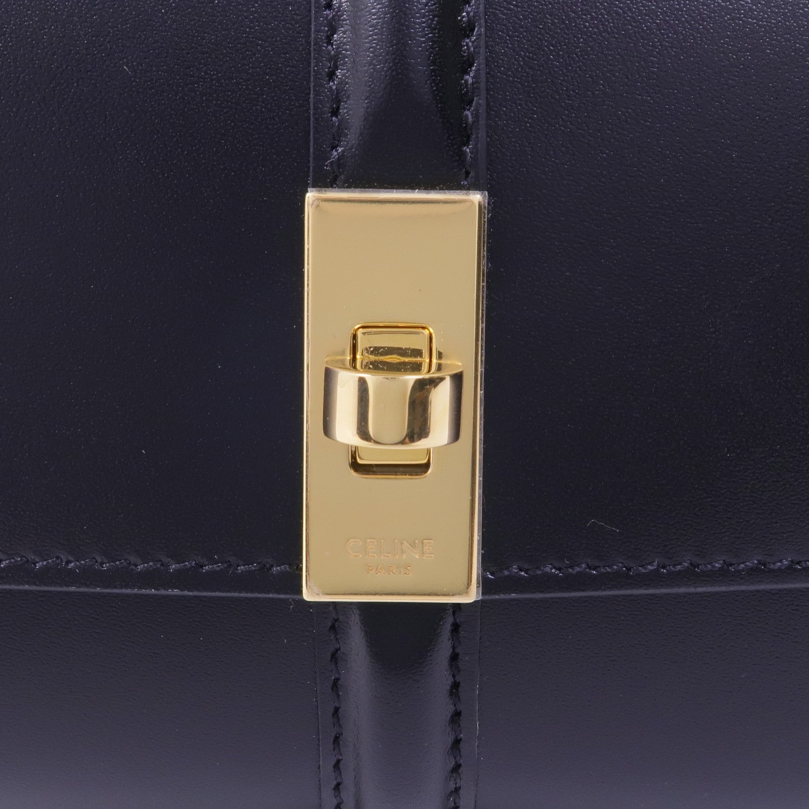 CELINE 牛皮皮革Trifold Wallet金扣錢包