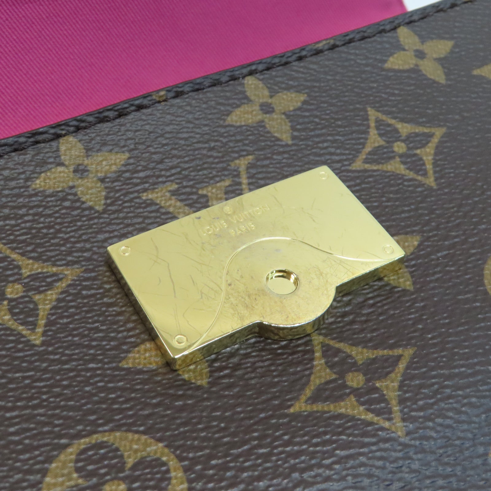 LOUIS VUITTON Monogram Cluny BB金扣手挽肩背兩用袋啡色