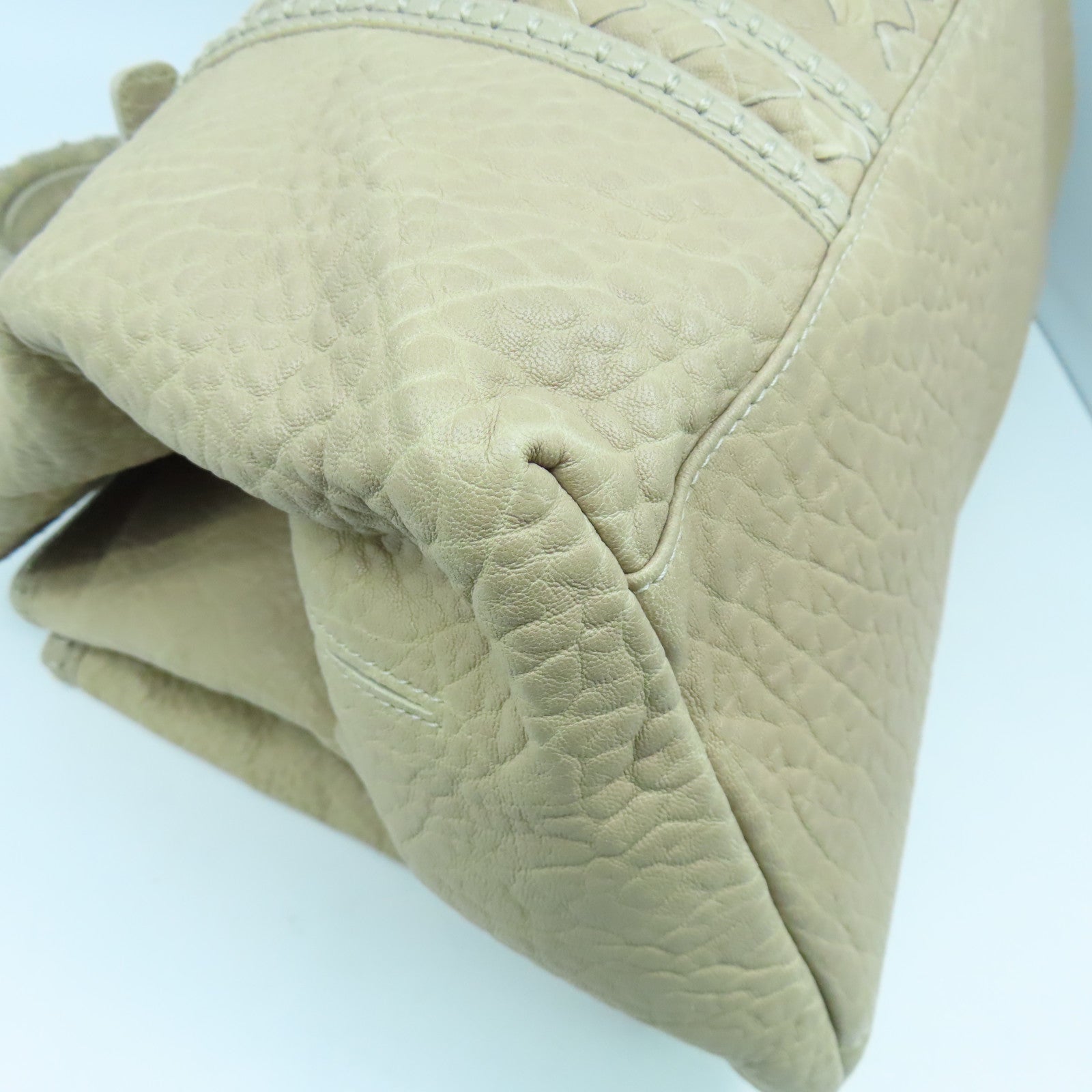 BOTTEGA VENETA 【激減優惠】皮革Handbag銀扣手挽袋粉紅色