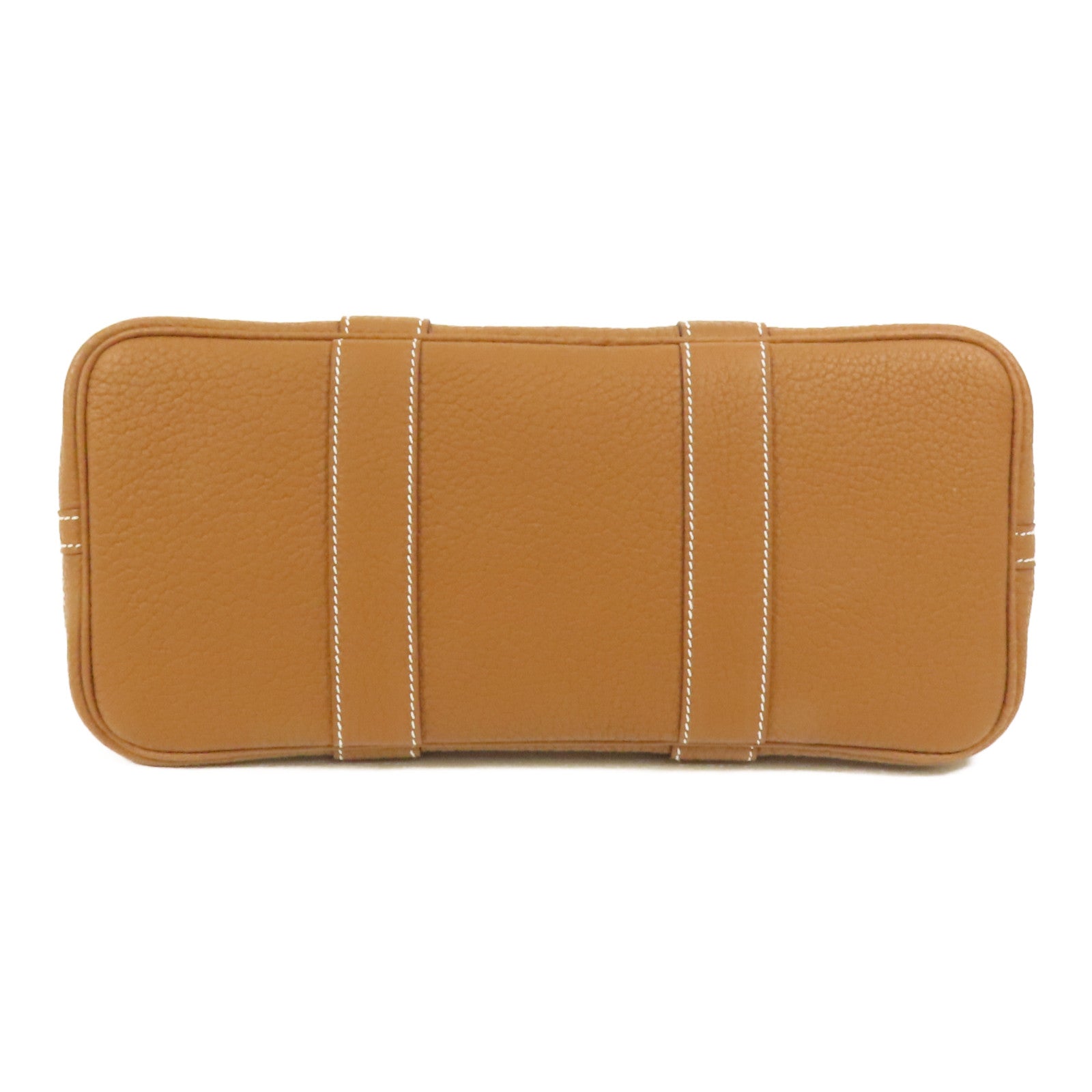 HERMES Negonda皮革Garden Party TPM銀扣手挽袋Havanne