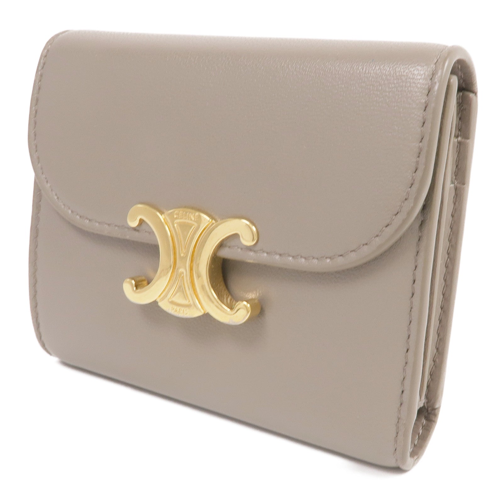 CELINE 牛皮皮革Wallet金扣錢包