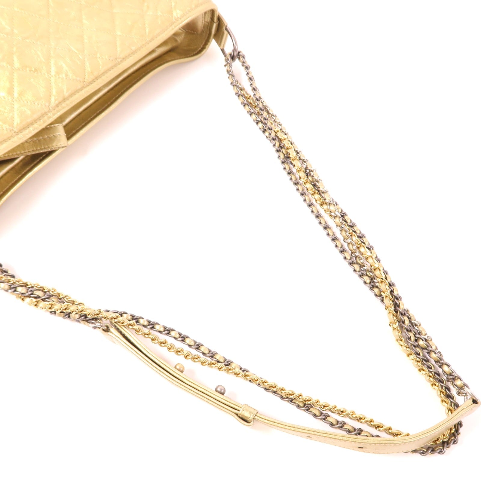 CHANEL 牛皮皮革Gabrielle鏈帶肩背袋