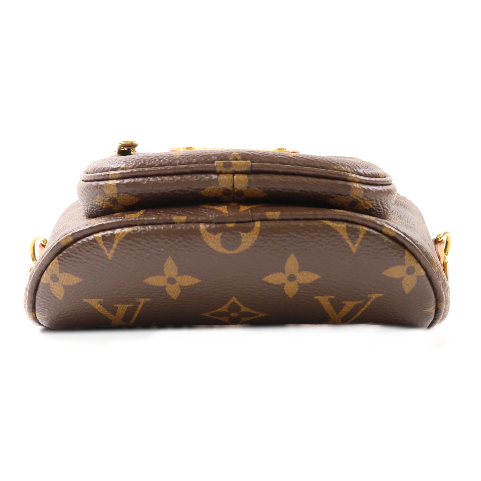 LOUIS VUITTON Monogram Mini Bumbag金扣手挽肩背兩用袋棕色