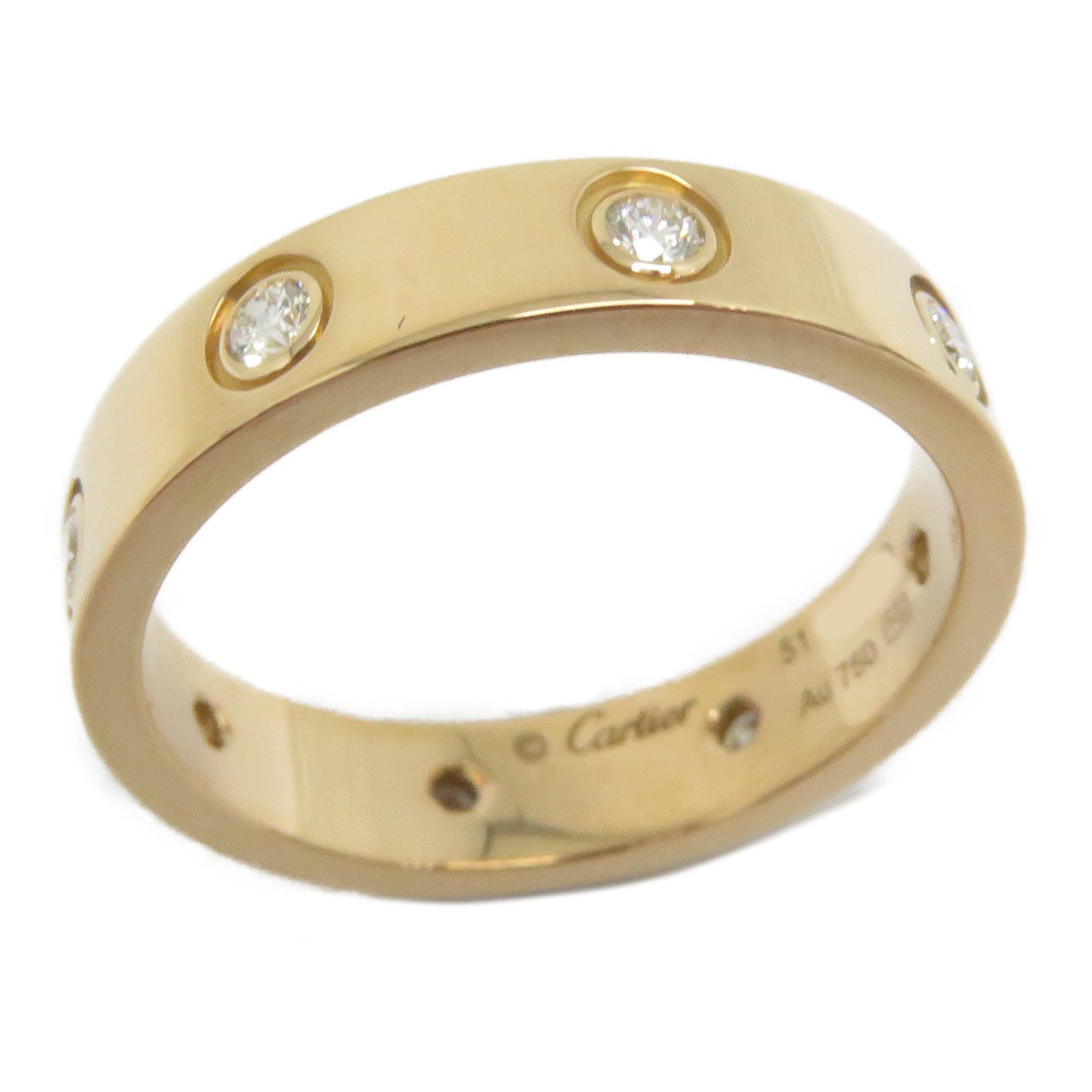 CARTIER 【激減優惠】18K玫瑰金Love Wedding Ring鑽石戒指Cartier#51/US#5.75