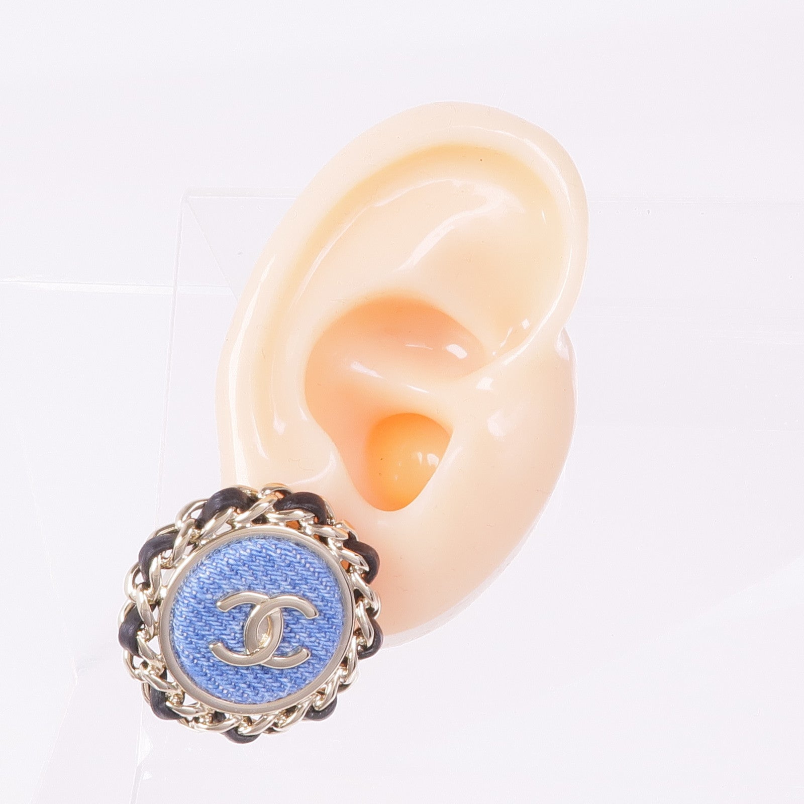 CHANEL 皮革/金屬Earrings耳環