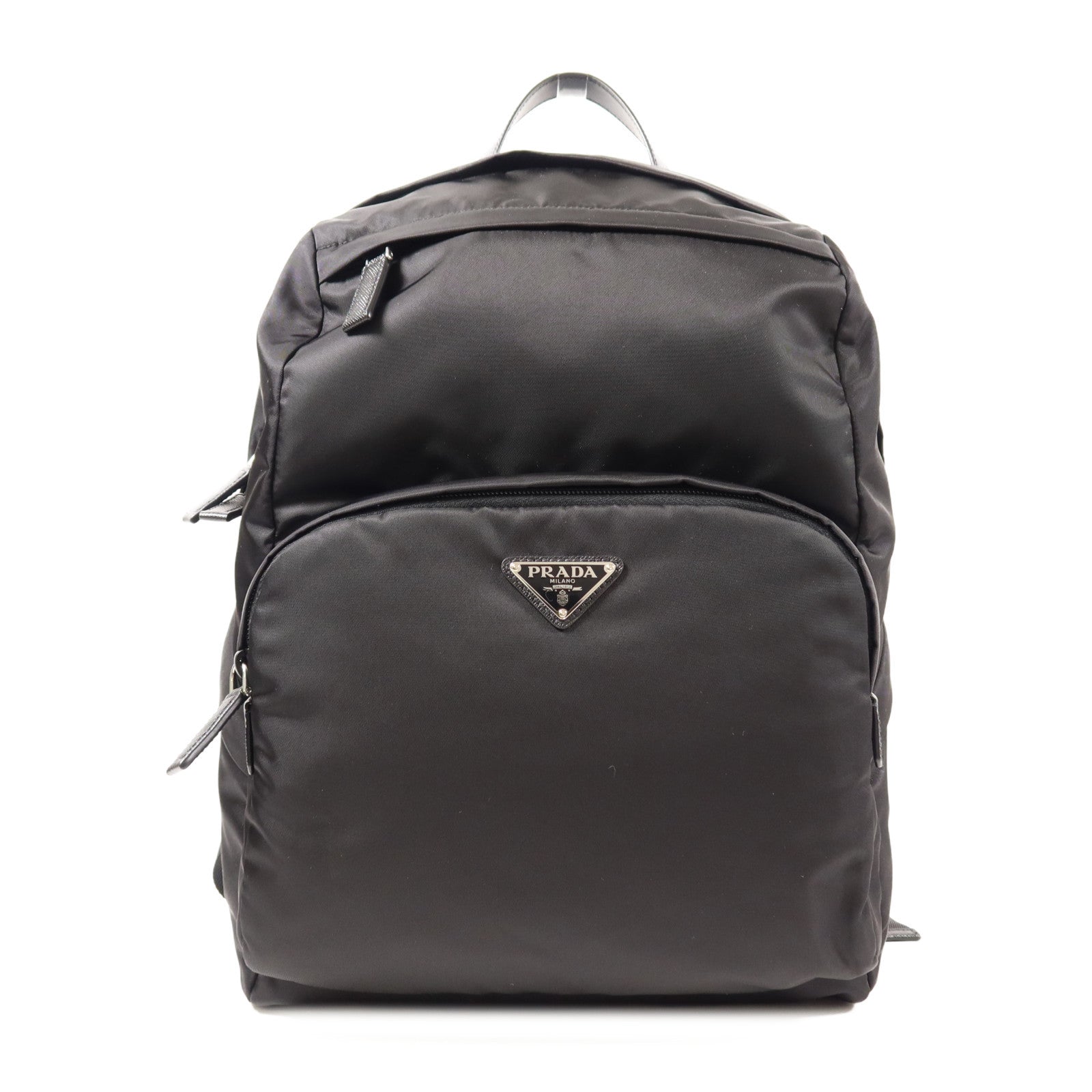 PRADA 【激減優惠】尼龍/Saffiano皮革Backpack銀扣背包