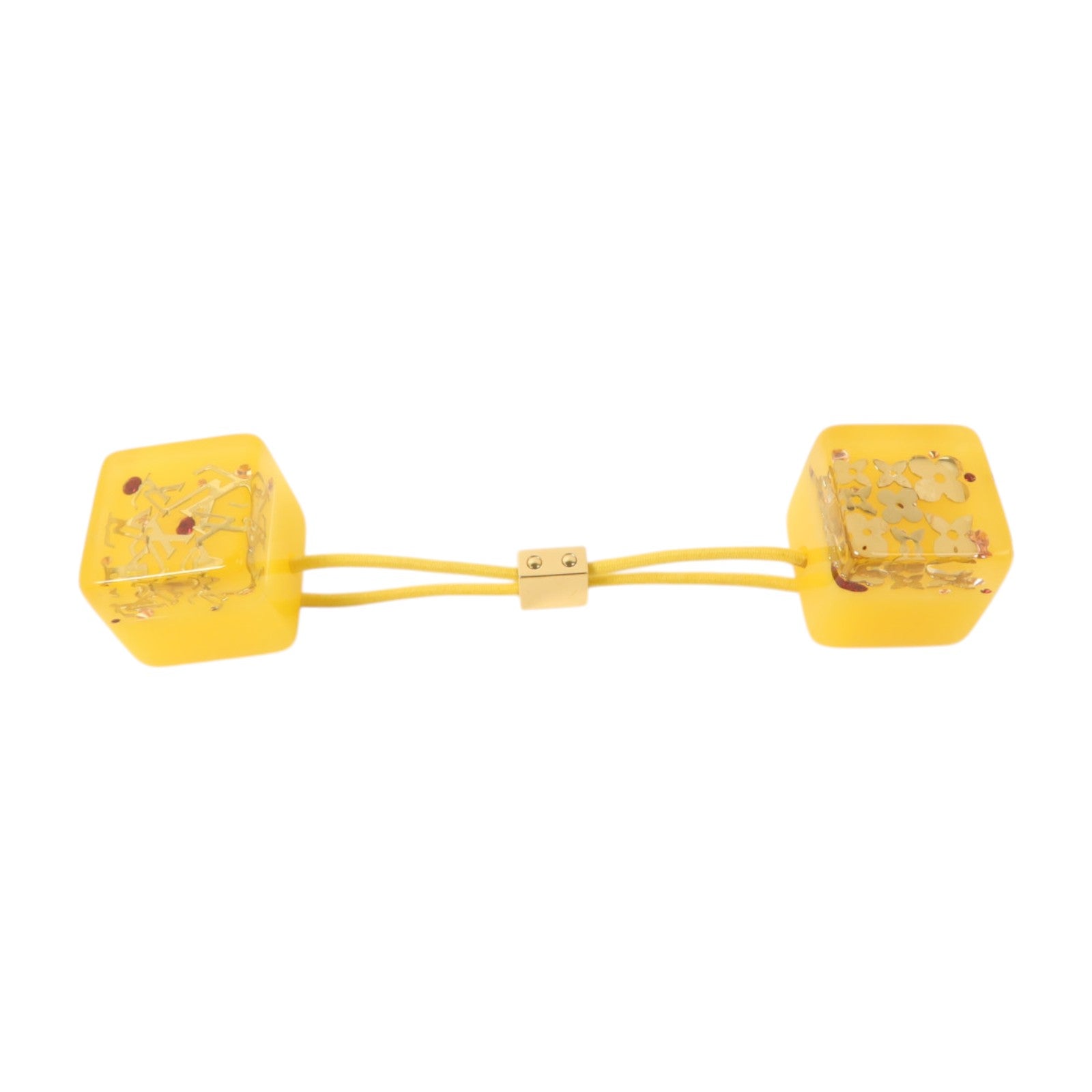 LOUIS VUITTON PVC Hair Cube金扣髮圈