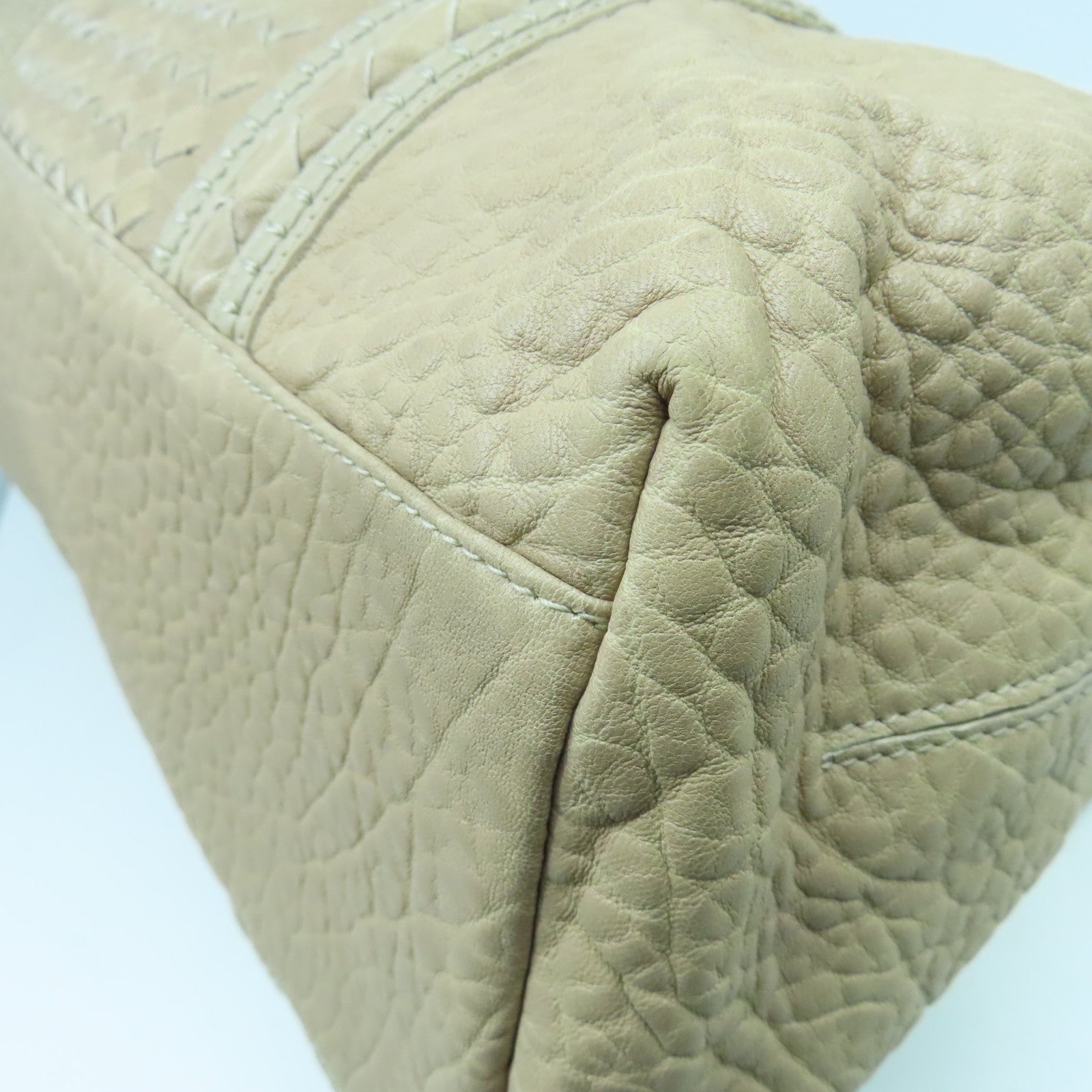 BOTTEGA VENETA 【激減優惠】皮革Handbag銀扣手挽袋粉紅色