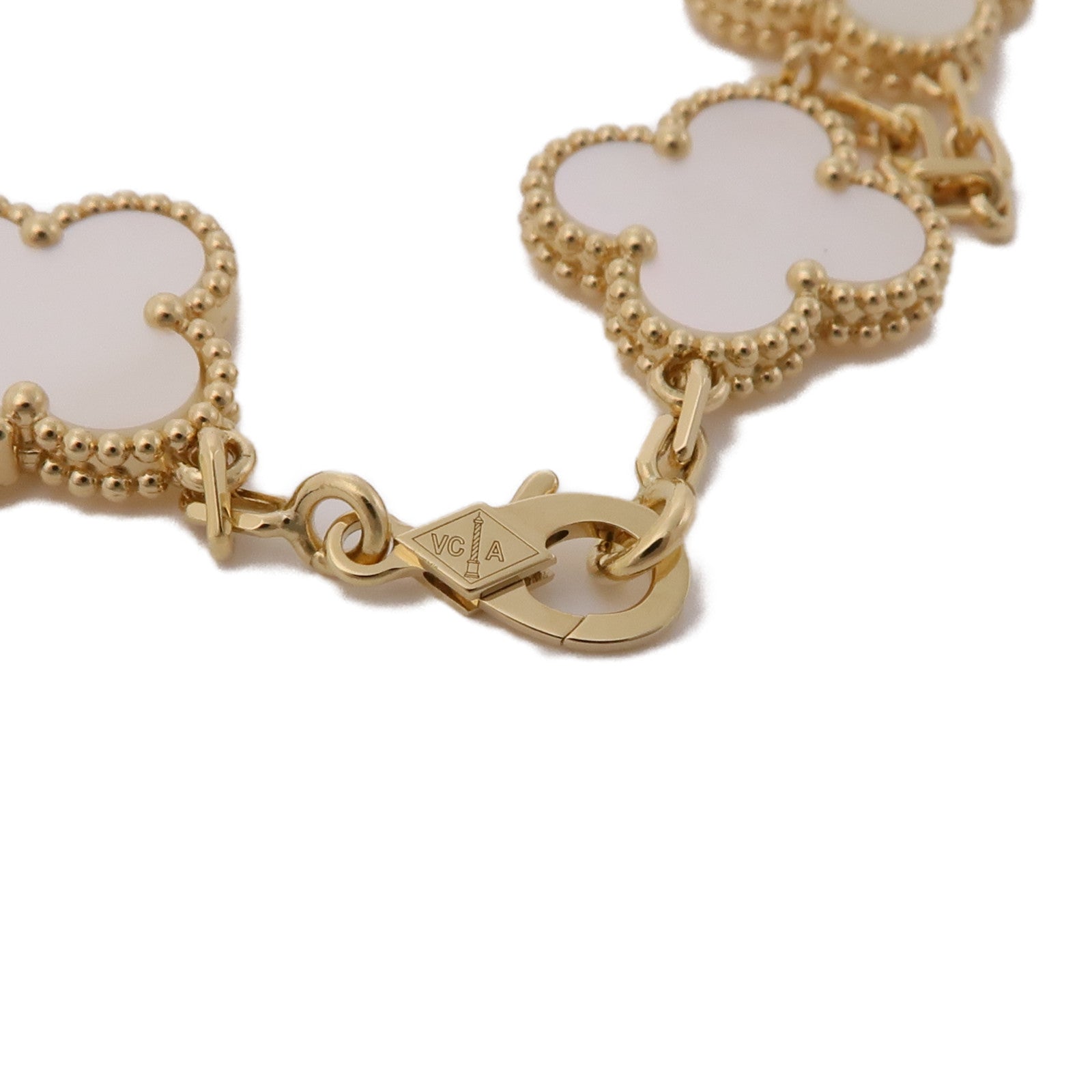Van Cleef & Arpels 18K黃金Vintage Alhambra 5 Motif手鏈