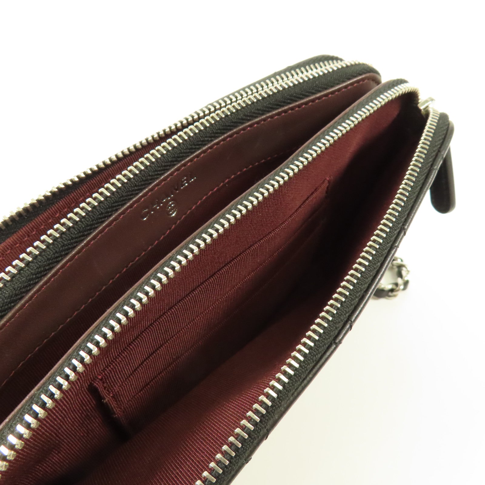 CHANEL 羊皮皮革Shoulder Bag銀扣鏈帶肩背袋