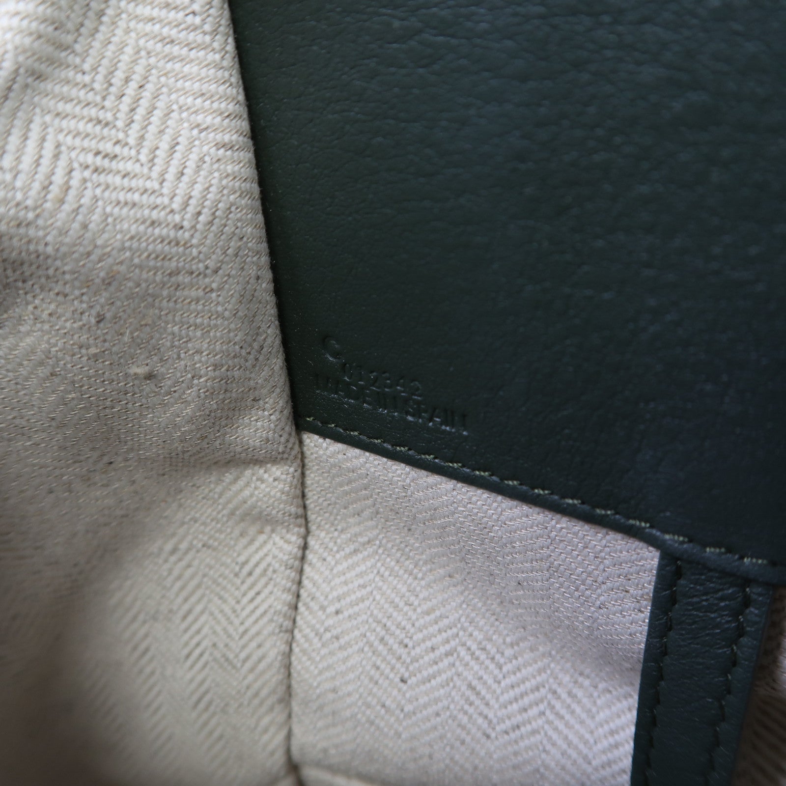 LOEWE 牛皮皮革Hammock Medium金扣手挽肩背兩用袋綠色