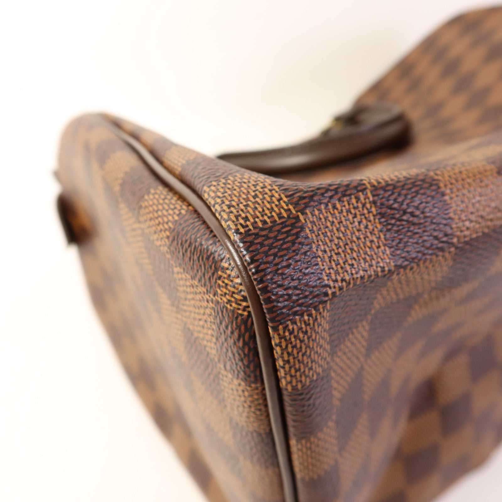 LOUIS VUITTON Damier Speedy 30金扣手挽袋