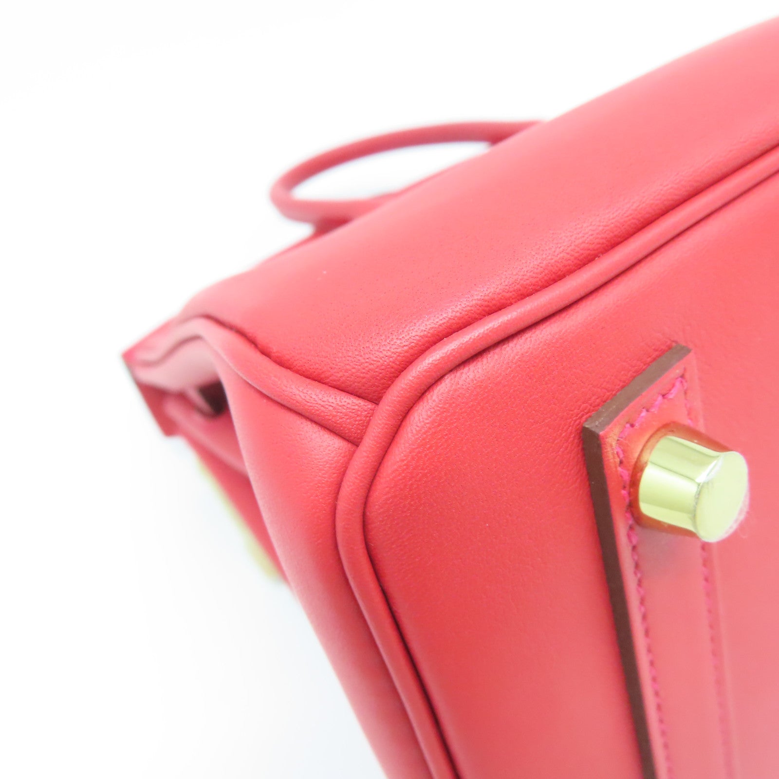 HERMES 【激減優惠】Veau Swift皮革Birkin 25金扣手挽袋愛心紅色