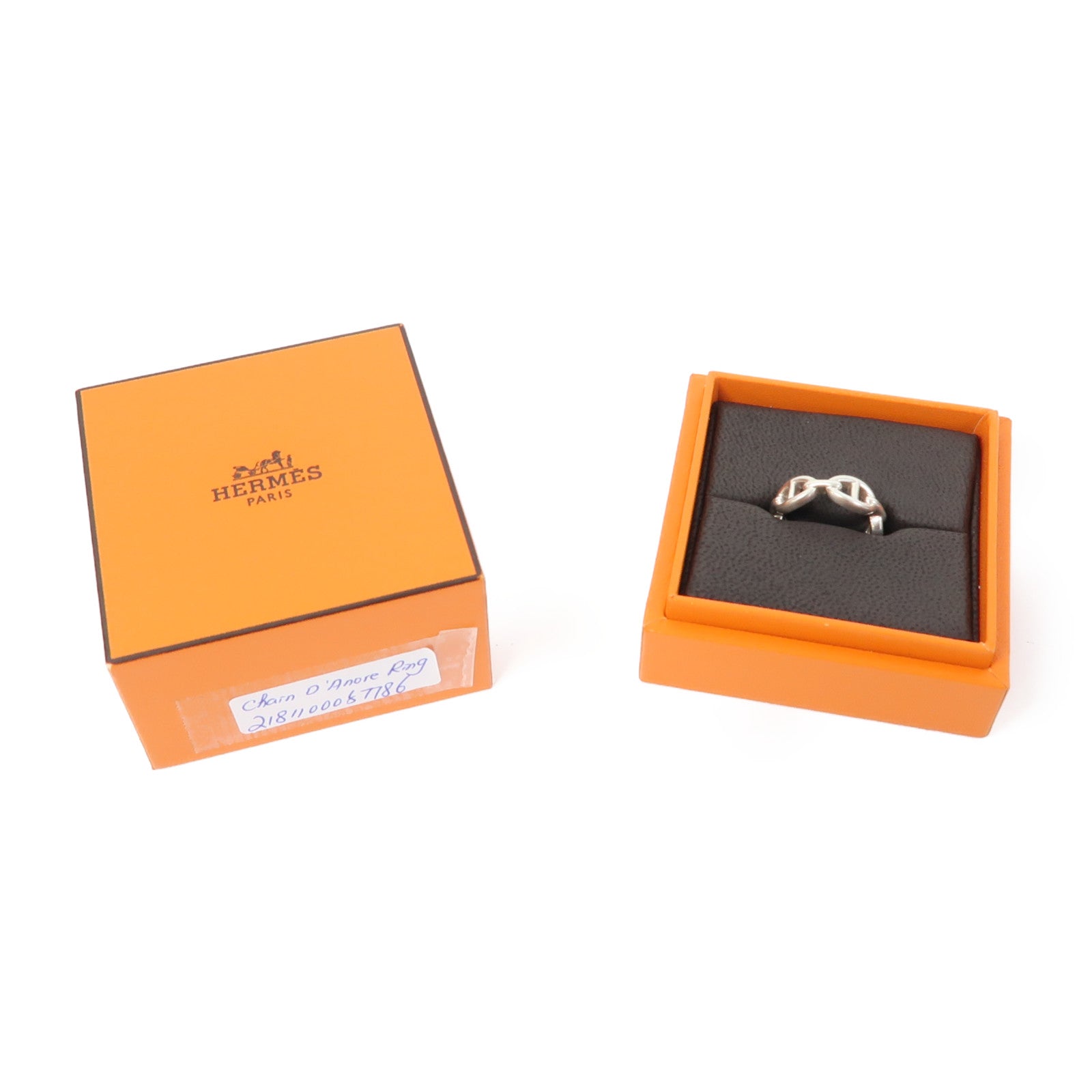 HERMES 925純銀Chain D'Ancre Ring戒指US#6.5