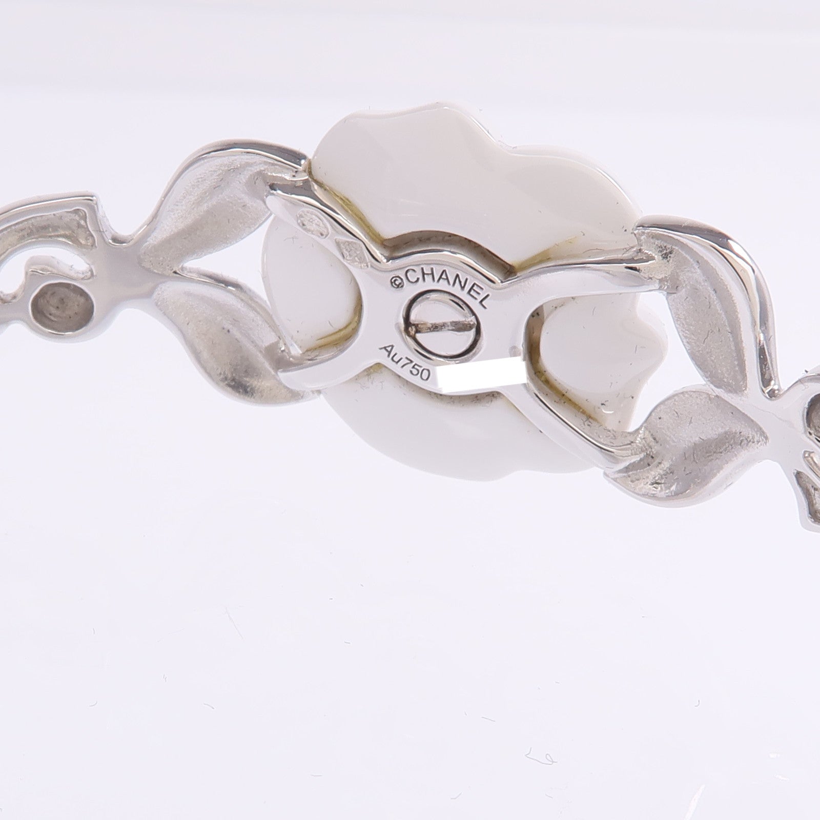 CHANEL 【激減優惠】18K白金Bouton de Camelia鑽石手鐲
