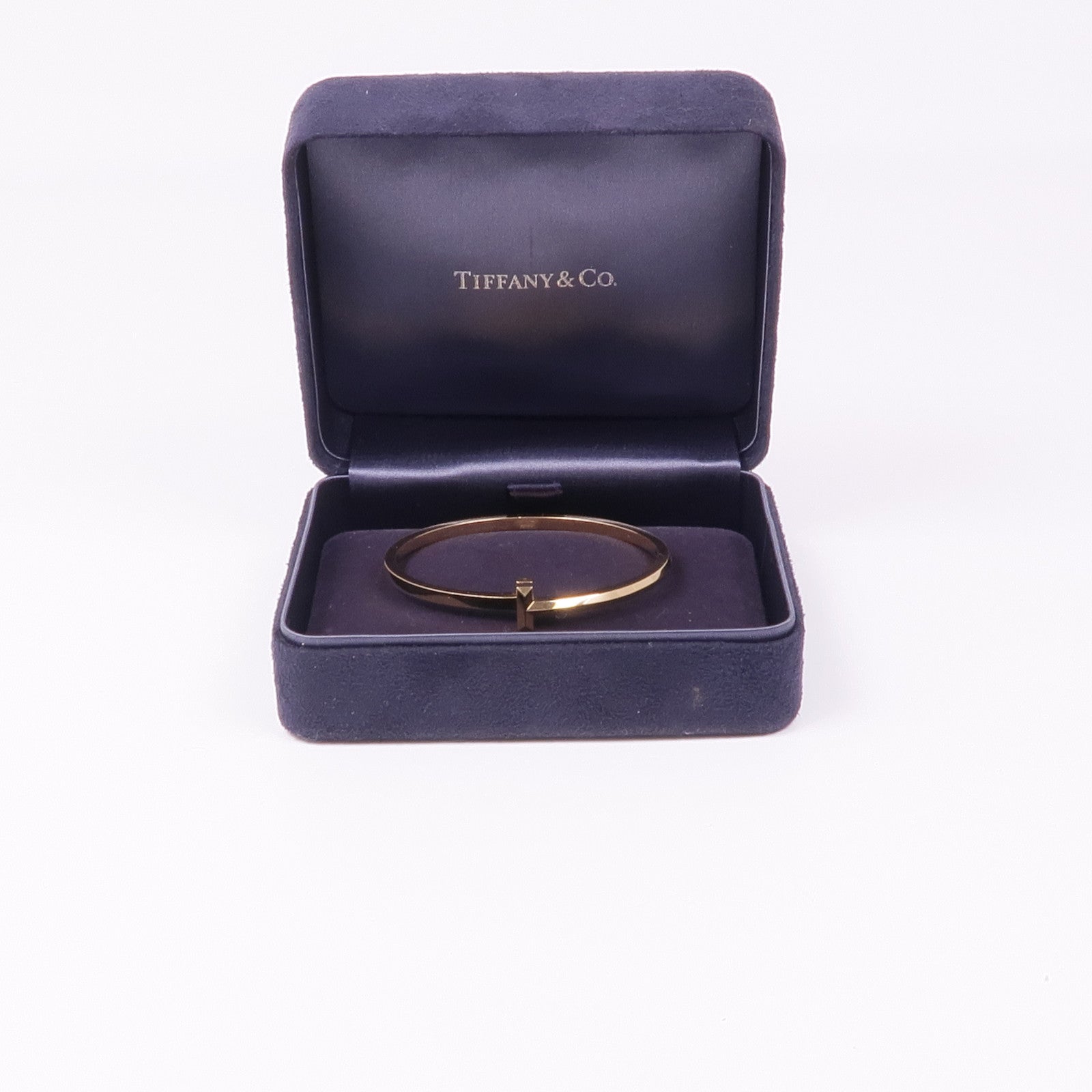 TIFFANY＆CO 18K玫瑰金T1 Narrow Hinged Bangle手鐲