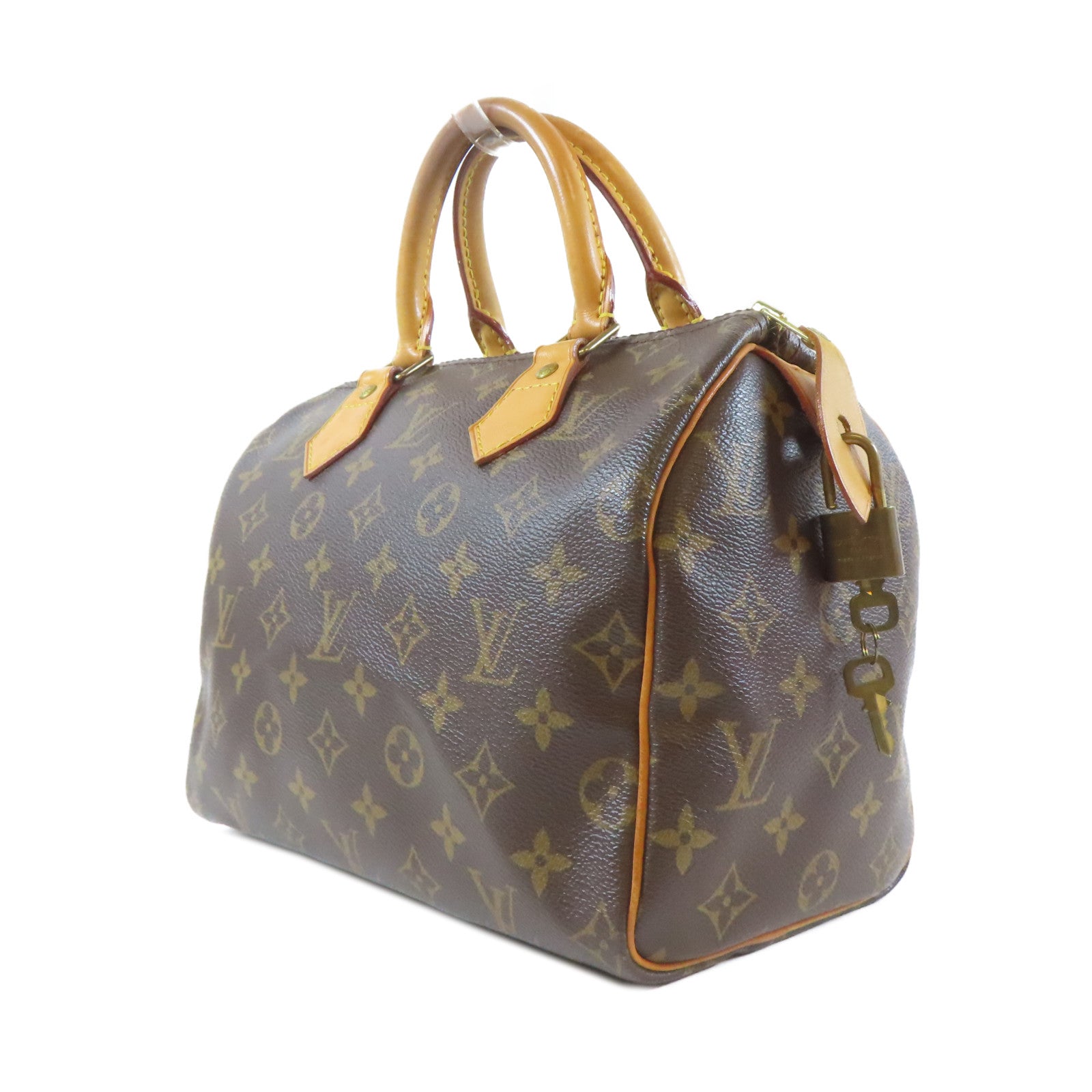 LOUIS VUITTON Monogram Speedy 25金扣手挽袋啡色