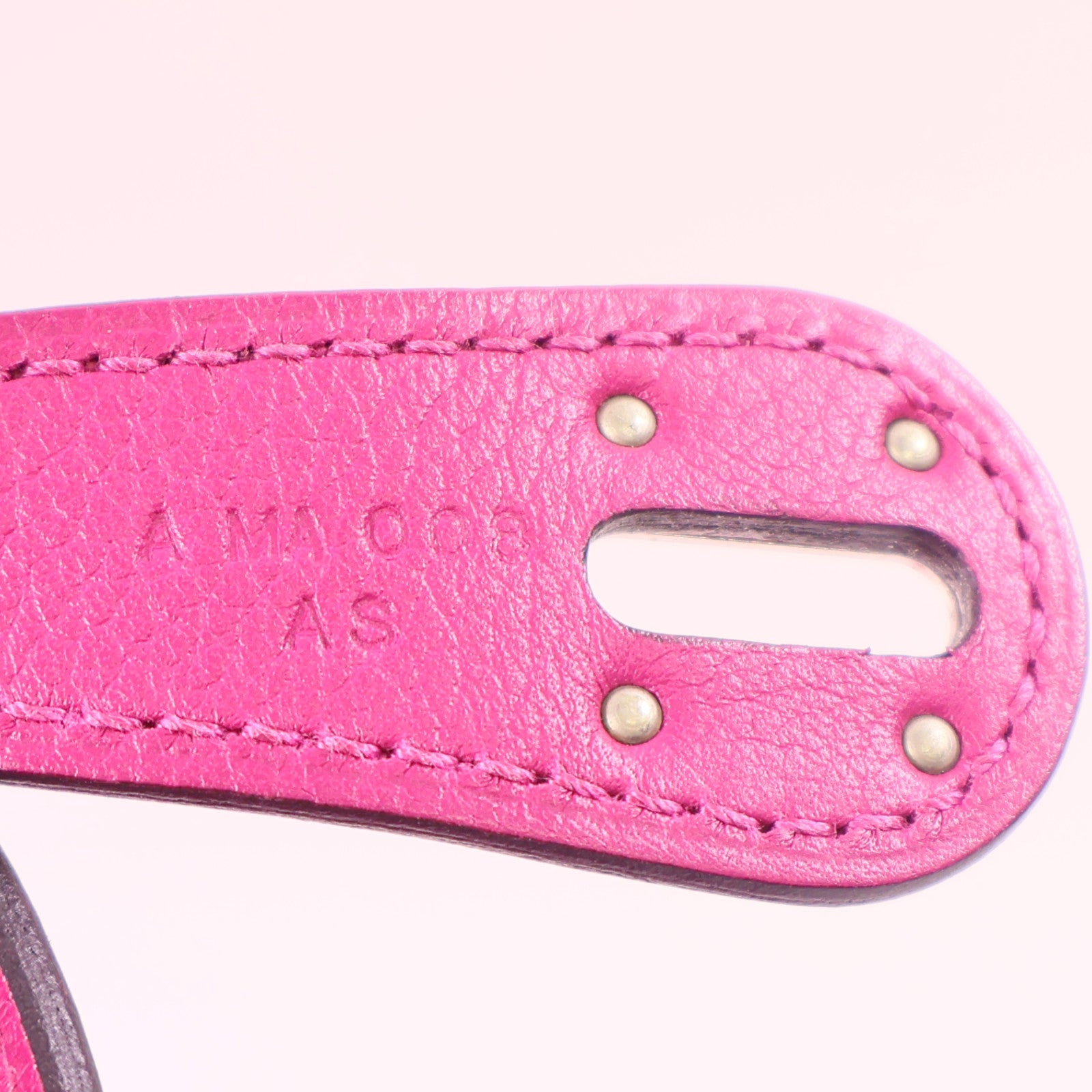 HERMES Evercolor皮革Lindy 26銀扣手挽肩背兩用袋Rose Pourpre桃紅色